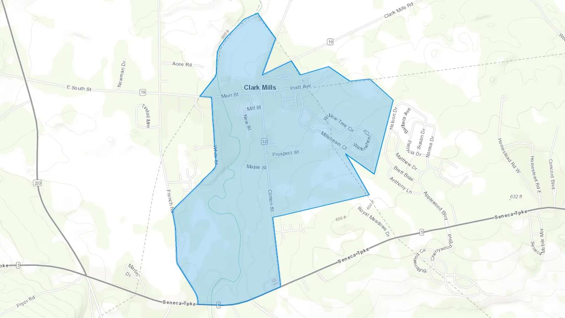 Clark Mills, NY Cash heating Oil delivery map Map of the COD Fuel Oil delivery service area for Clark Mills, NY