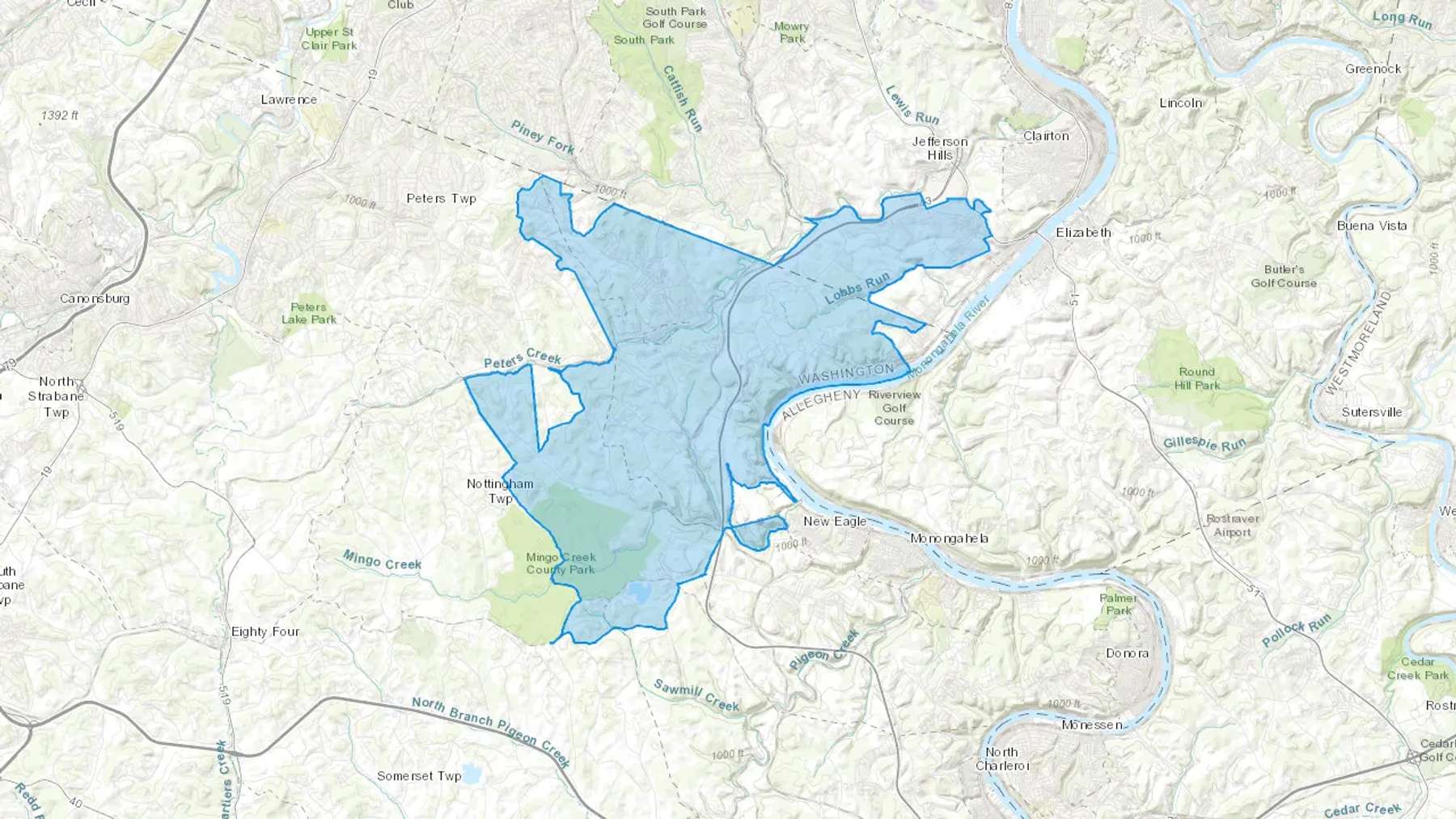 Gastonville, PA Cash heating Oil delivery map Map of the COD Fuel Oil delivery service area for Gastonville, PA