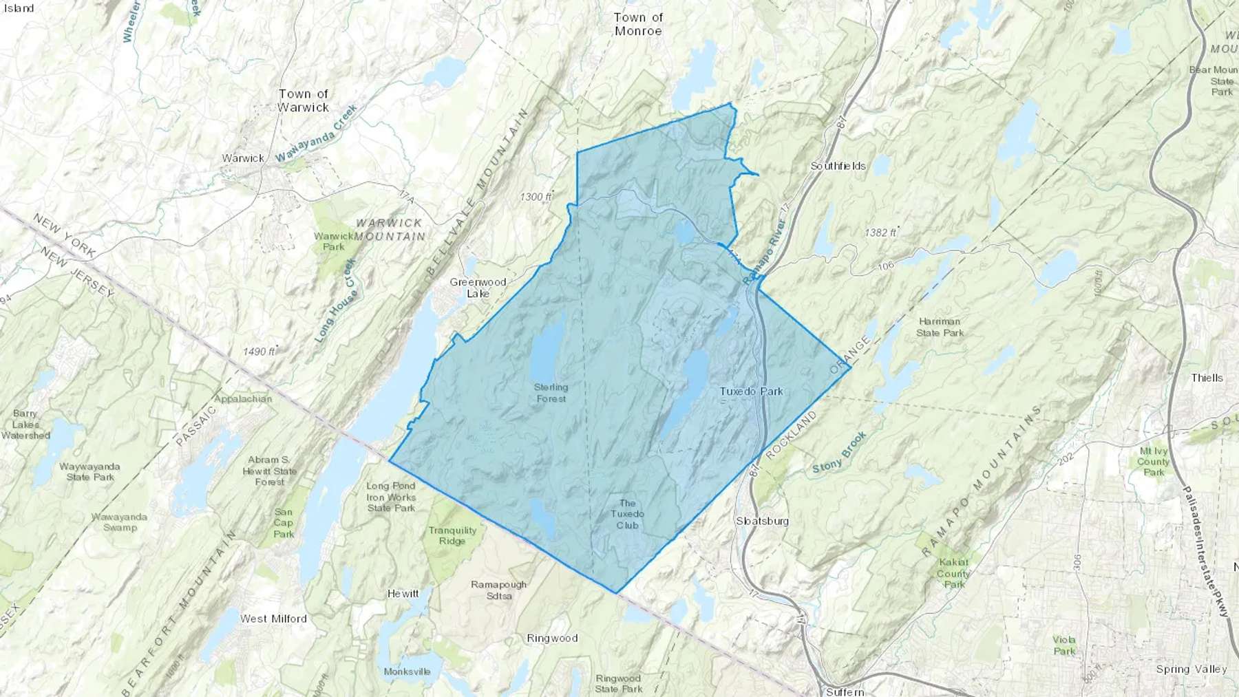 Greenwood Lake, NY Cash heating Oil delivery map Map of the COD Fuel Oil delivery service area for Greenwood Lake, NY