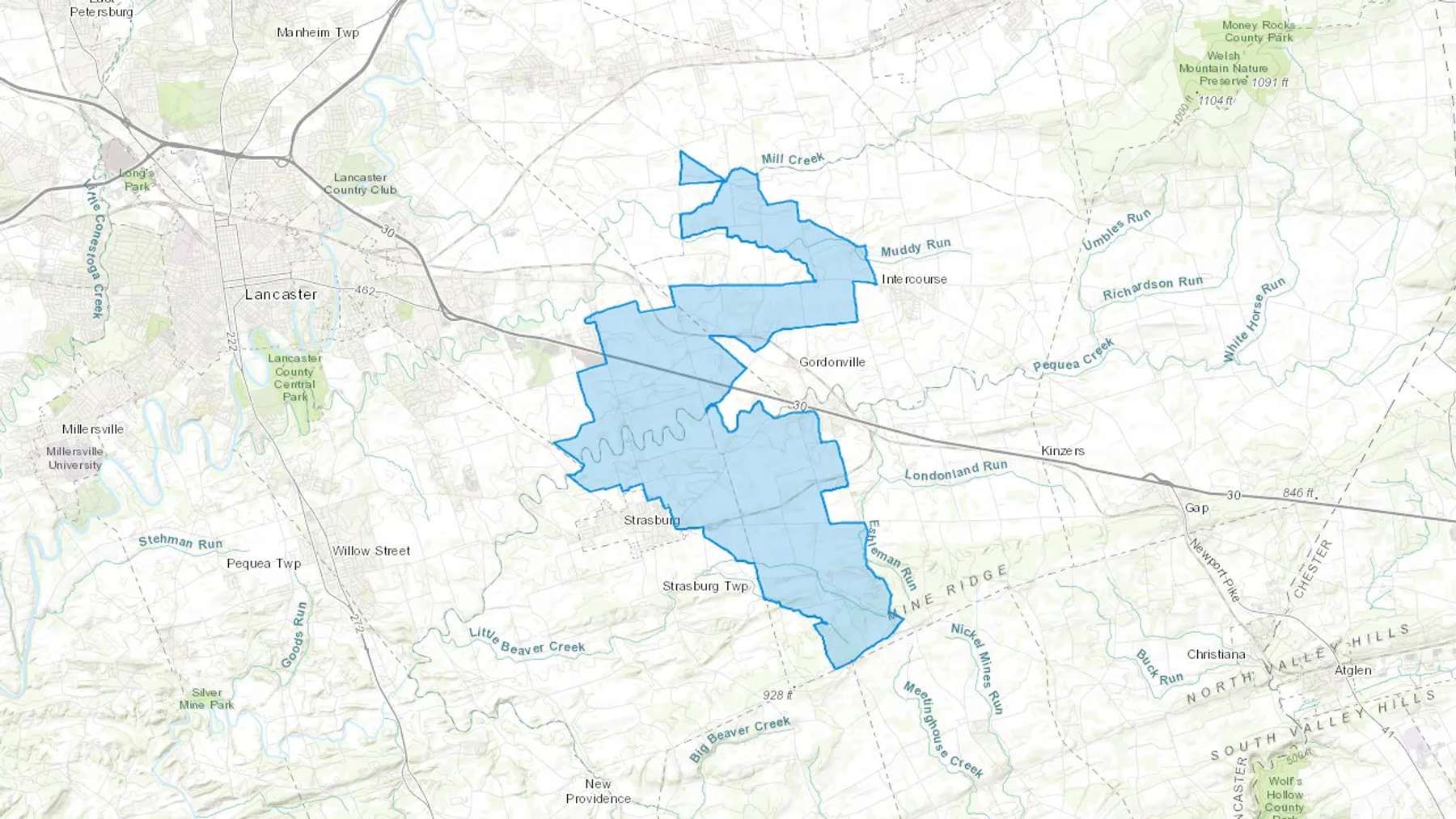 Ronks, PA Cash heating Oil delivery map Map of the COD Fuel Oil delivery service area for Ronks, PA