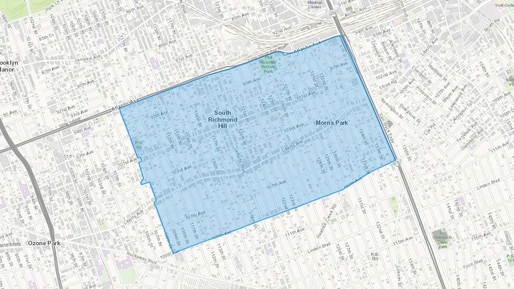 South Richmond Hill, NY Cash heating Oil delivery map Map of the COD Fuel Oil delivery service area for South Richmond Hill, NY