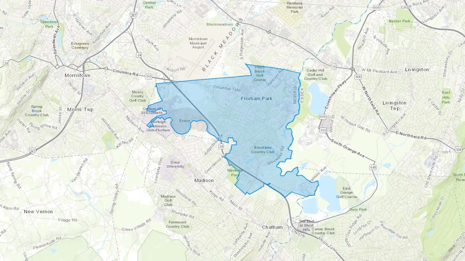 Convent Station, NJ Cash heating Oil delivery map Map of the COD Fuel Oil delivery service area for Convent Station, NJ