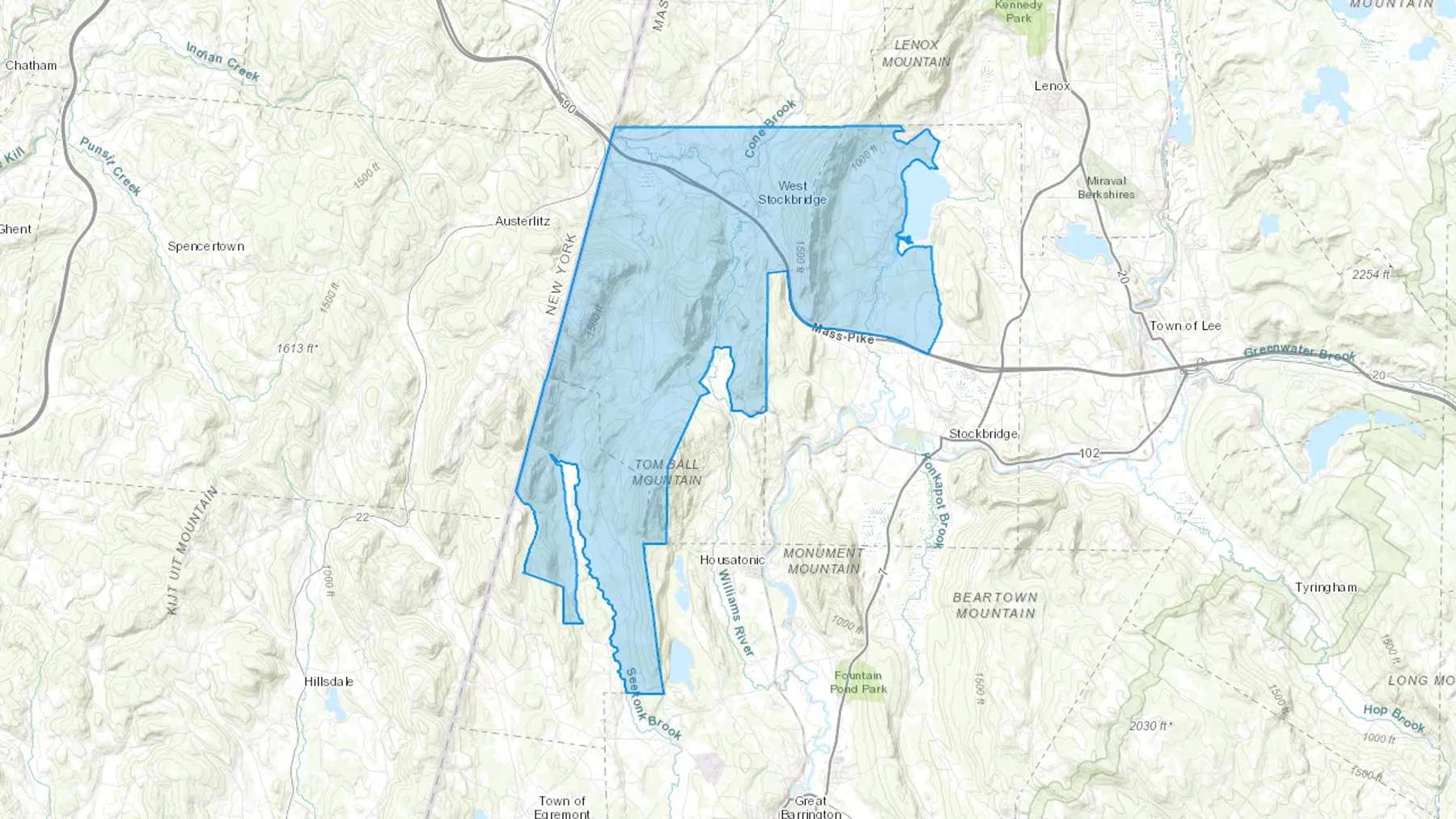 West Stockbridge, MA Cash heating Oil delivery map Map of the COD Fuel Oil delivery service area for West Stockbridge, MA