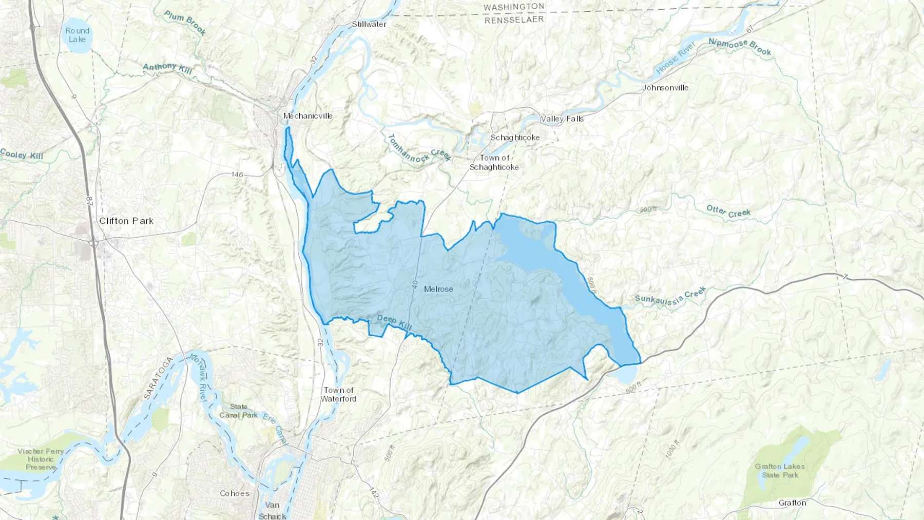 Melrose, NY Cash heating Oil delivery map Map of the COD Fuel Oil delivery service area for Melrose, NY