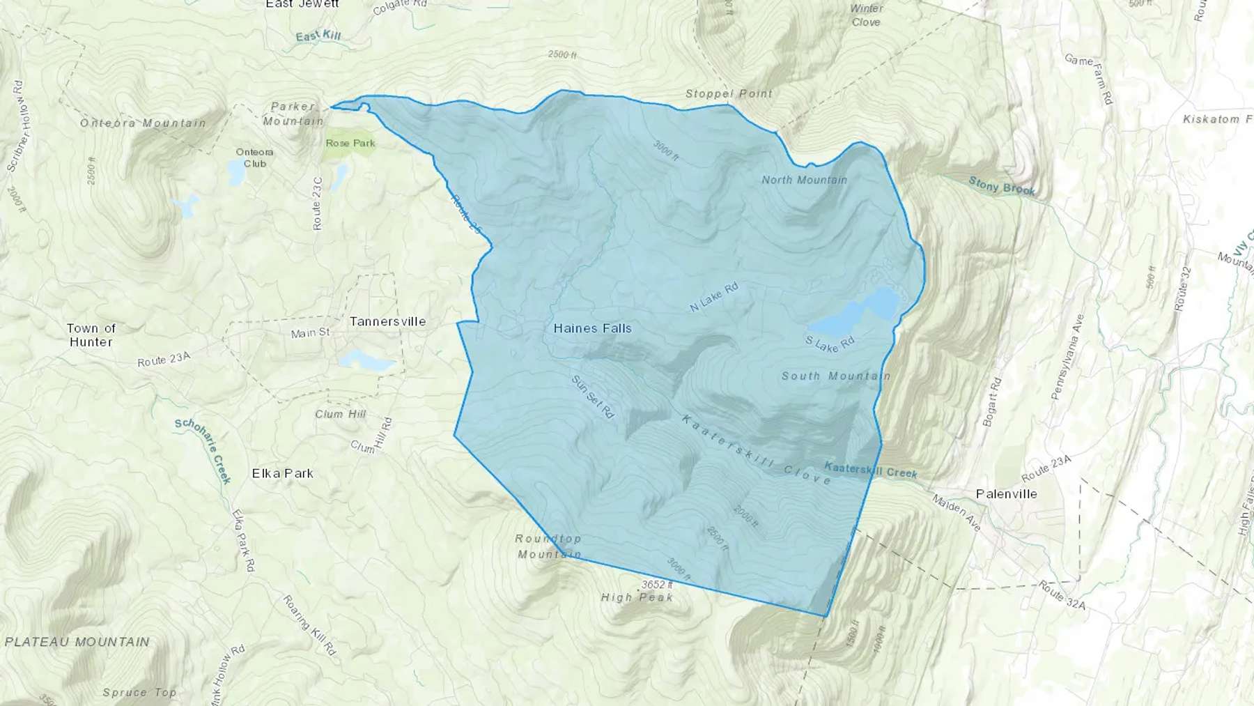 Haines Falls, NY Cash heating Oil delivery map Map of the COD Fuel Oil delivery service area for Haines Falls, NY