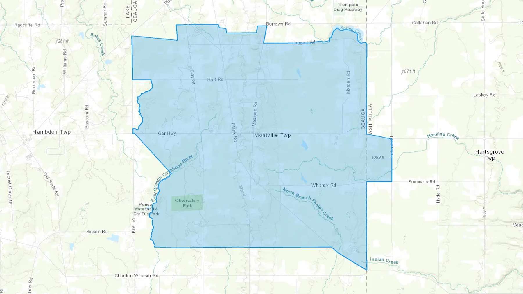 Montville, OH Cash heating Oil delivery map Map of the COD Fuel Oil delivery service area for Montville, OH