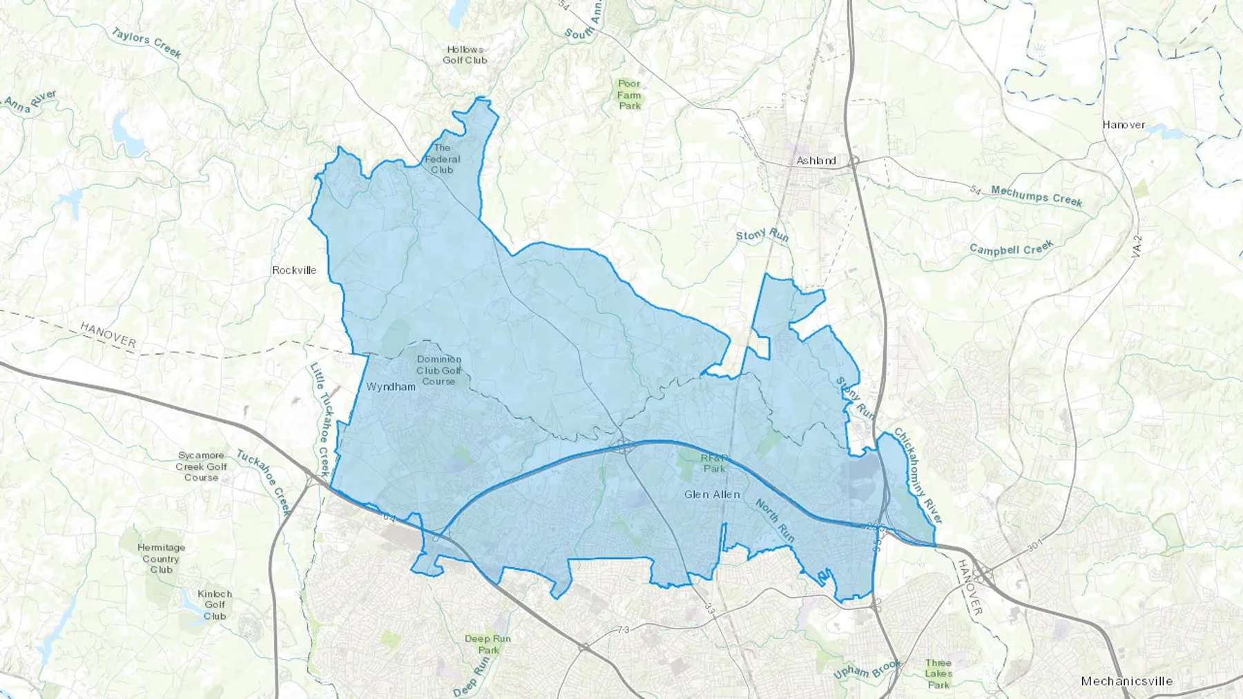 Glen Allen, VA Cash heating Oil delivery map Map of the COD Fuel Oil delivery service area for Glen Allen, VA
