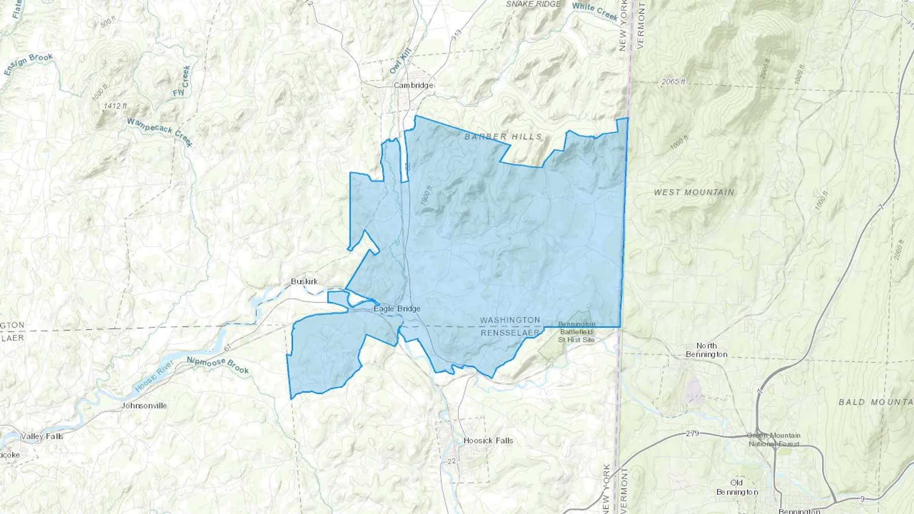 Eagle Bridge, NY Cash heating Oil delivery map Map of the COD Fuel Oil delivery service area for Eagle Bridge, NY
