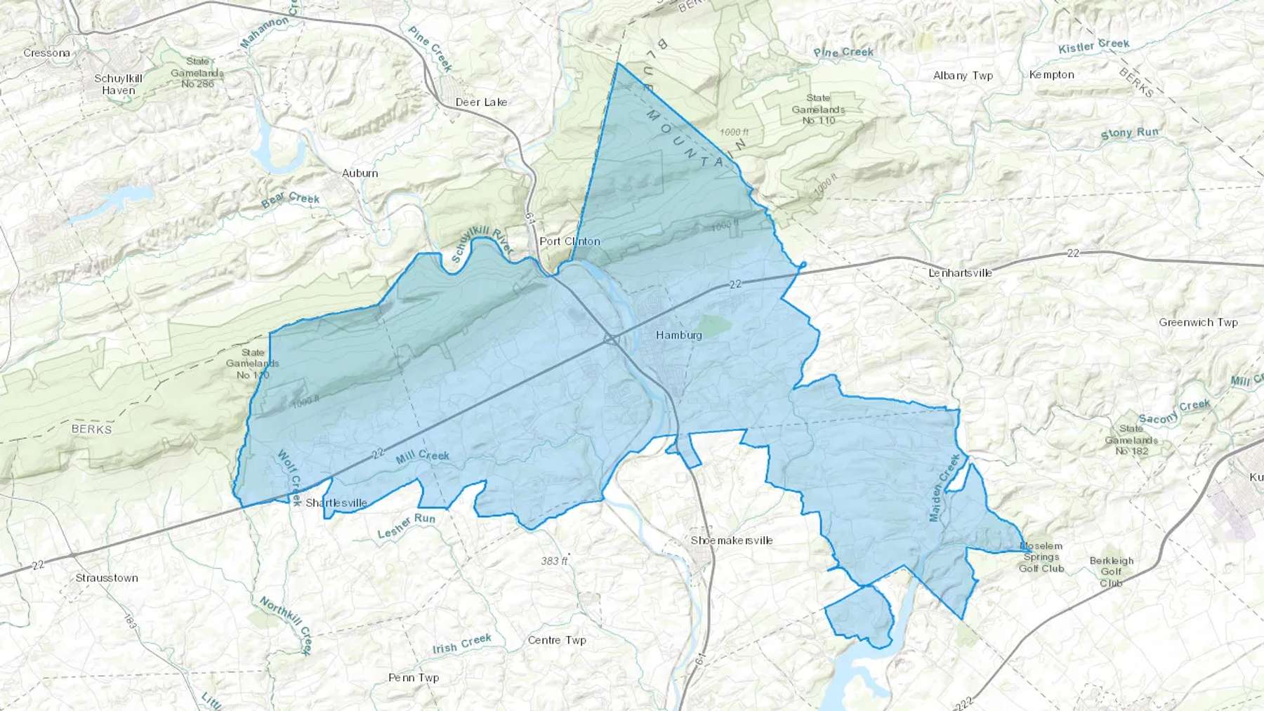 Virginville, PA Cash heating Oil delivery map Map of the COD Fuel Oil delivery service area for Virginville, PA