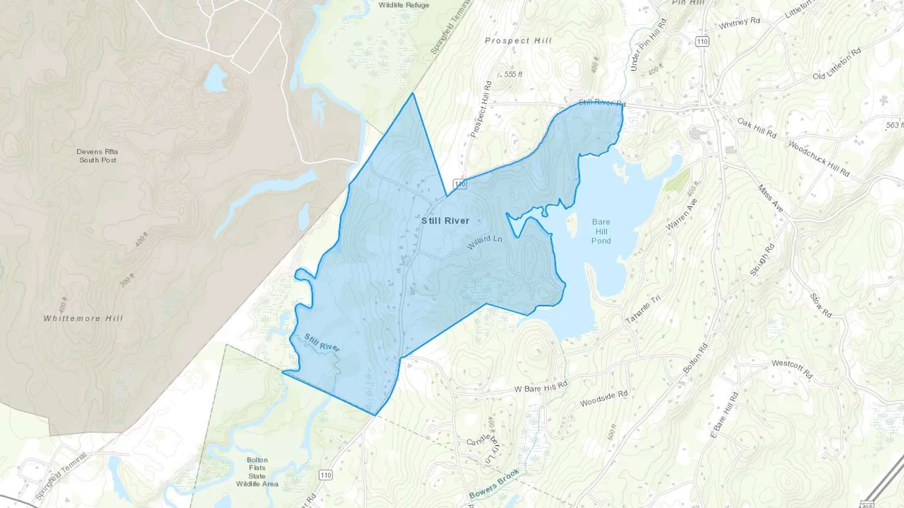 Still River, MA Cash heating Oil delivery map Map of the COD Fuel Oil delivery service area for Still River, MA