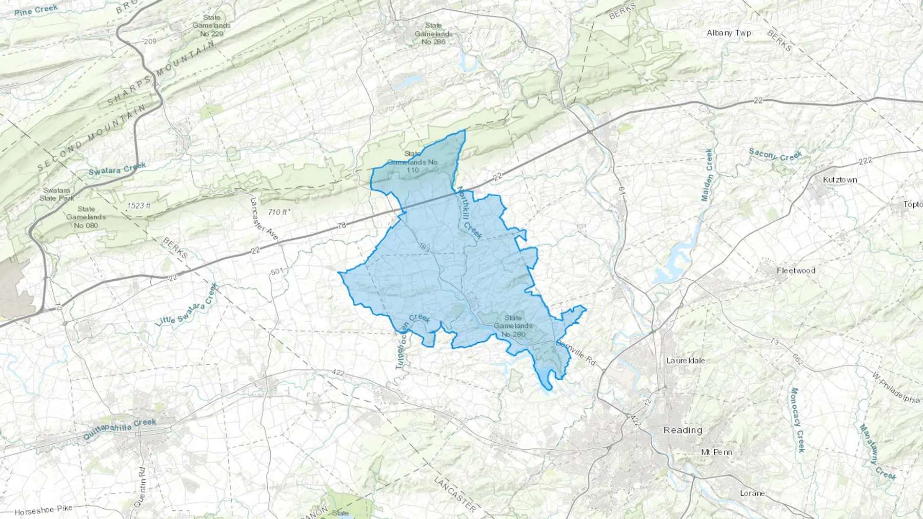 Bernville, PA Cash heating Oil delivery map Map of the COD Fuel Oil delivery service area for Bernville, PA