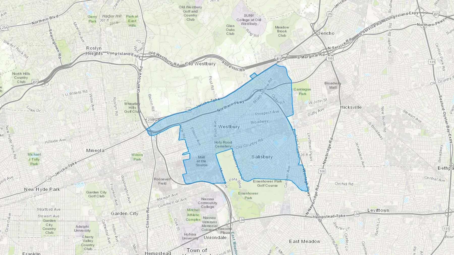 Westbury, NY Cash heating Oil delivery map Map of the COD Fuel Oil delivery service area for Westbury, NY