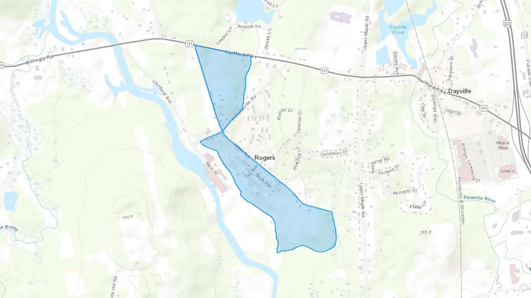 Rogers, CT Cash heating Oil delivery map Map of the COD Fuel Oil delivery service area for Rogers, CT