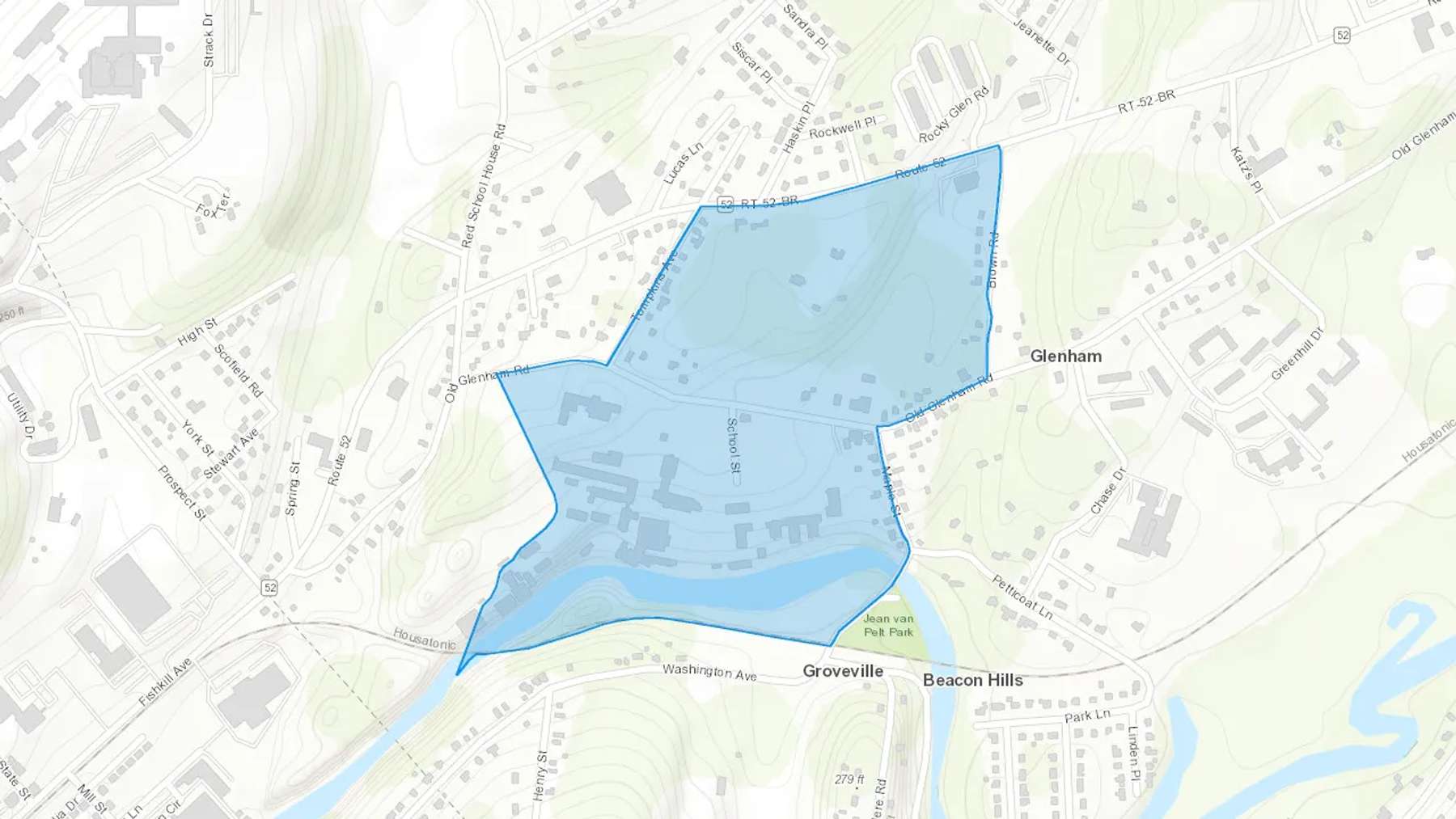 Glenham, NY Cash heating Oil delivery map Map of the COD Fuel Oil delivery service area for Glenham, NY
