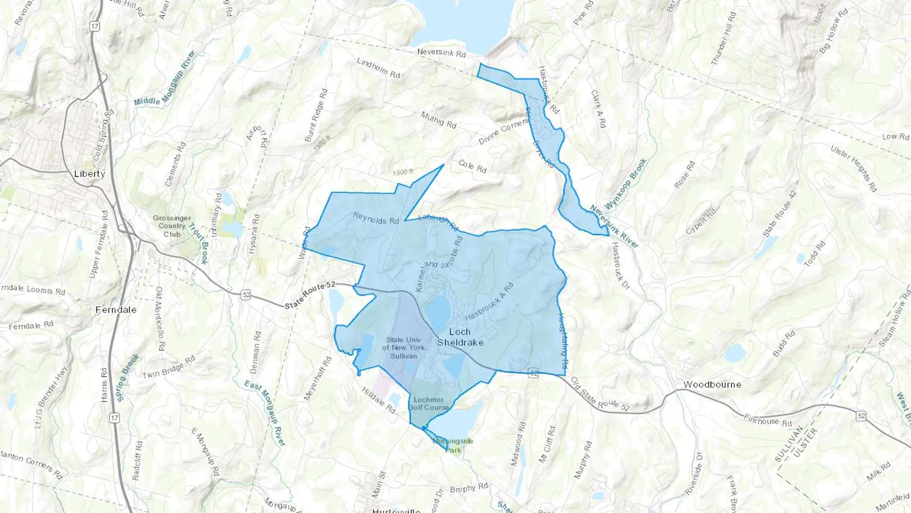 Hurleyville, NY Cash heating Oil delivery map Map of the COD Fuel Oil delivery service area for Hurleyville, NY