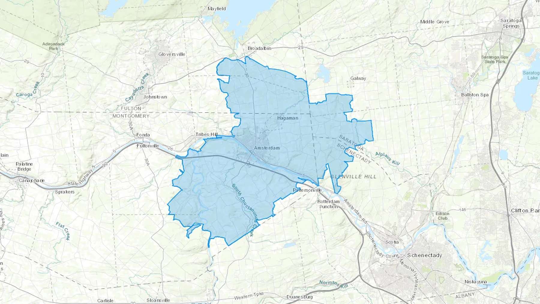 Amsterdam, NY Cash heating Oil delivery map Map of the COD Fuel Oil delivery service area for Amsterdam, NY