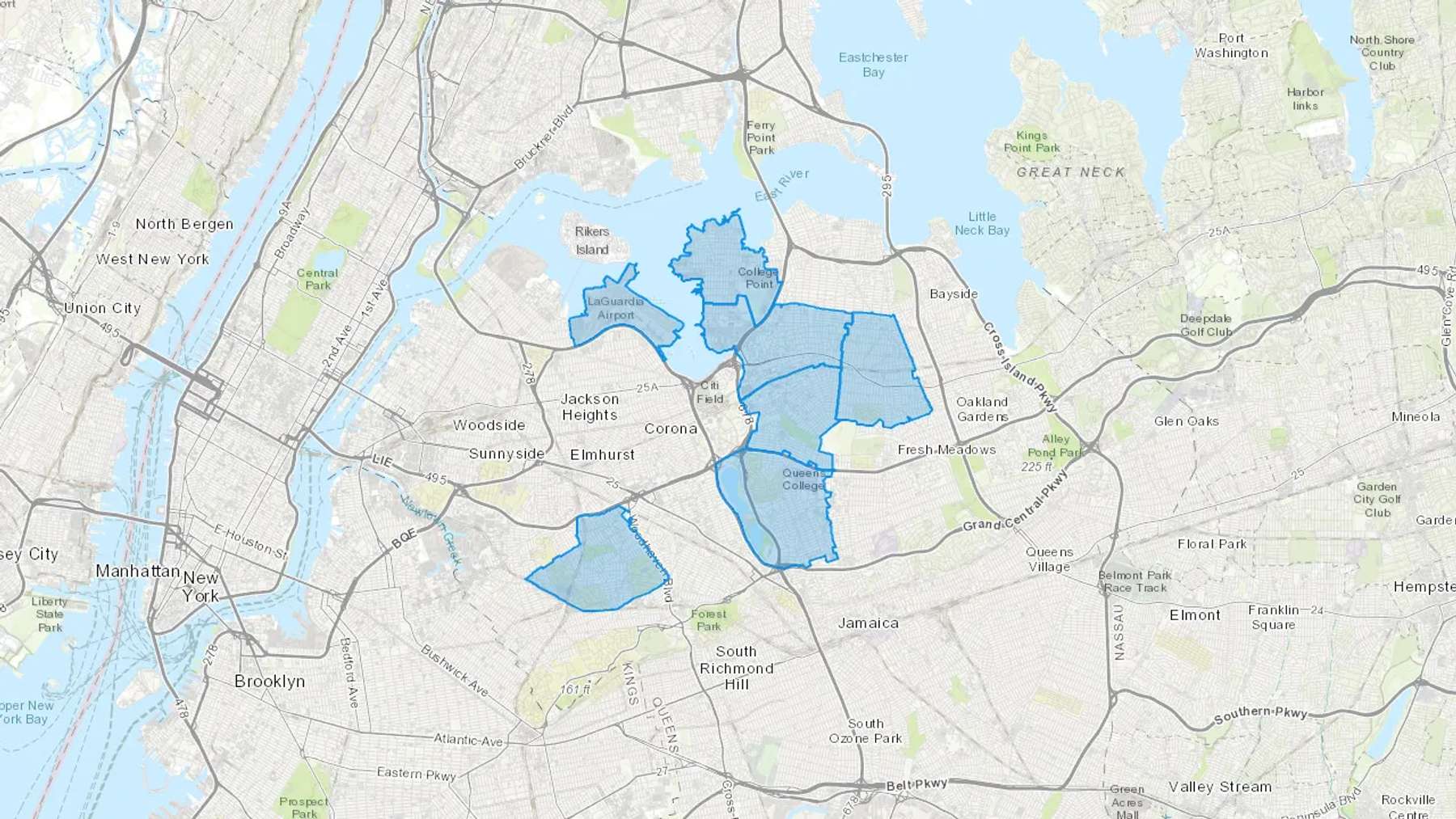 Flushing, NY Cash heating Oil delivery map Map of the COD Fuel Oil delivery service area for Flushing, NY