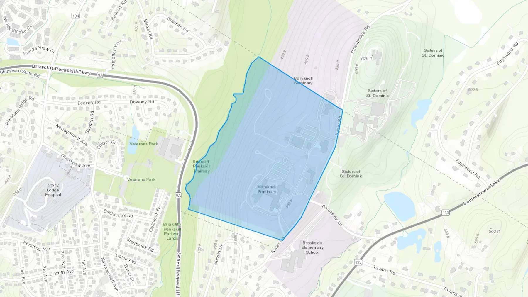 Maryknoll, NY Cash heating Oil delivery map Map of the COD Fuel Oil delivery service area for Maryknoll, NY