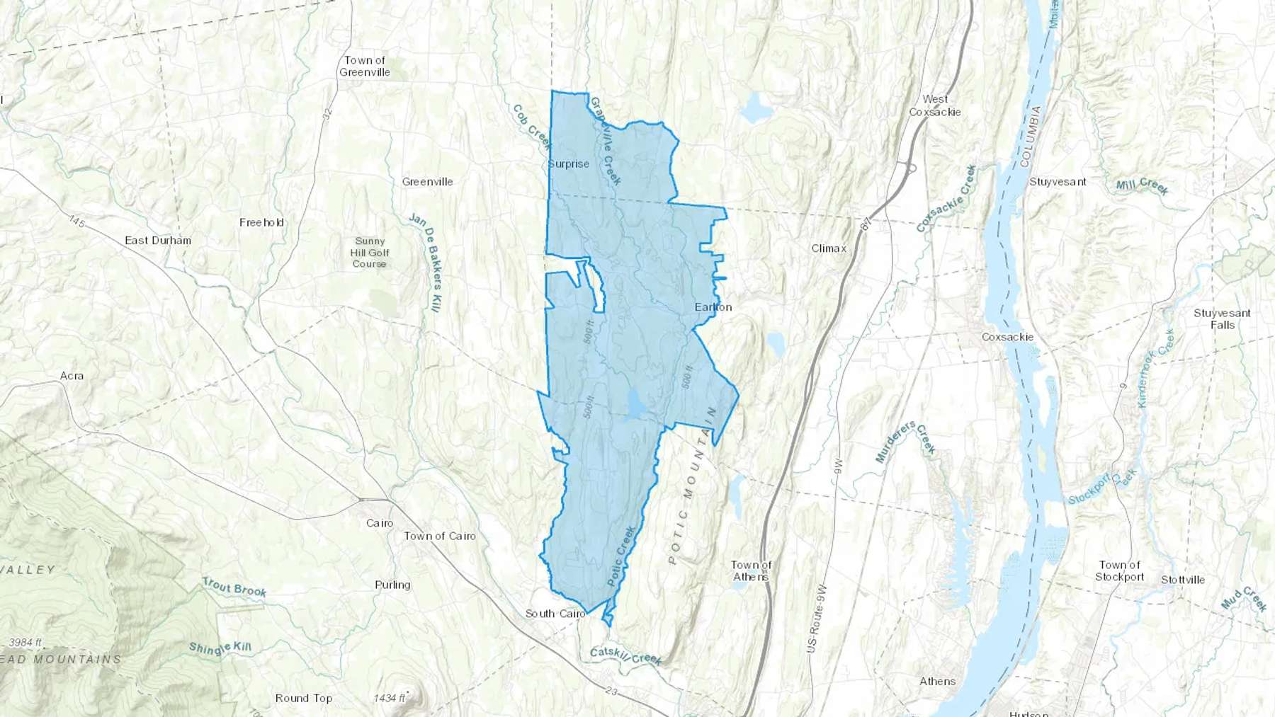 Earlton, NY Cash heating Oil delivery map Map of the COD Fuel Oil delivery service area for Earlton, NY