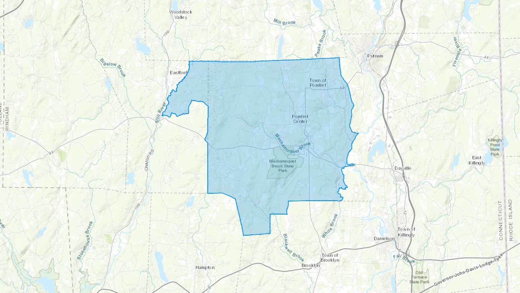 Abington, CT Cash heating Oil delivery map Map of the COD Fuel Oil delivery service area for Abington, CT