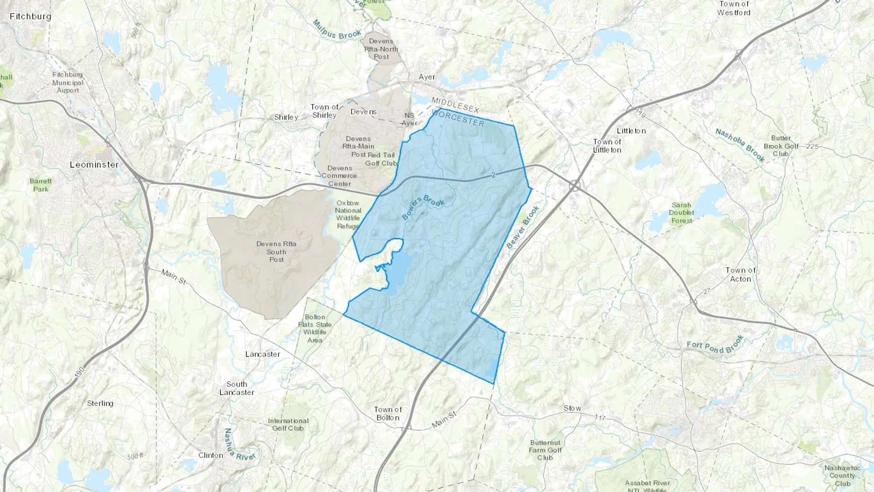Harvard, MA Cash heating Oil delivery map Map of the COD Fuel Oil delivery service area for Harvard, MA