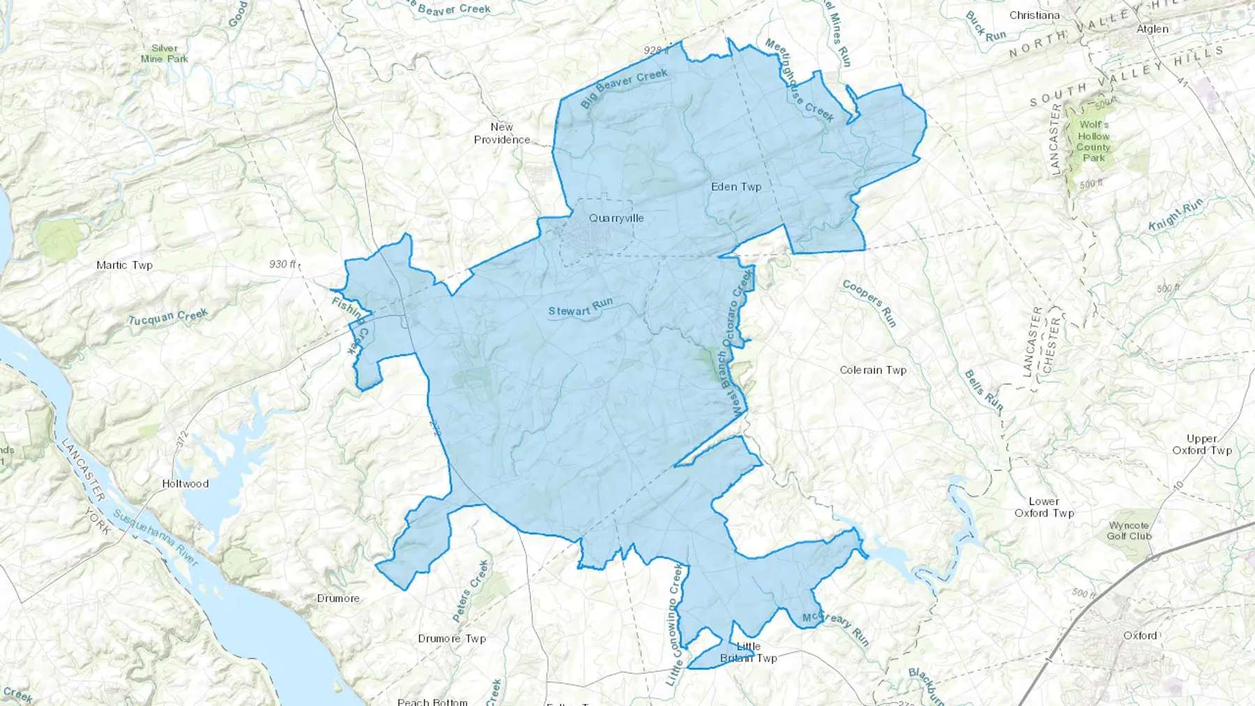 Quarryville, PA Cash heating Oil delivery map Map of the COD Fuel Oil delivery service area for Quarryville, PA