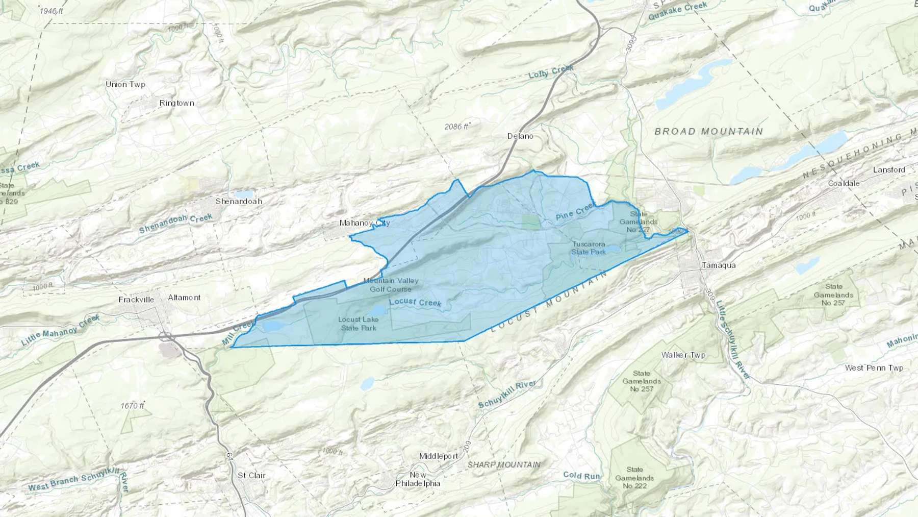 Barnesville, PA Cash heating Oil delivery map Map of the COD Fuel Oil delivery service area for Barnesville, PA