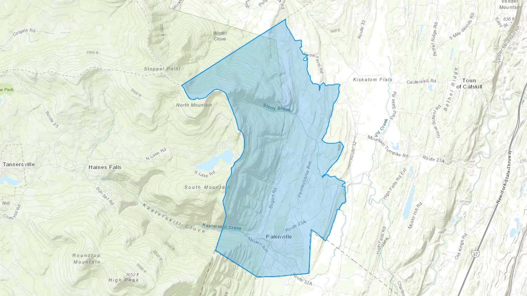 Palenville, NY Cash heating Oil delivery map Map of the COD Fuel Oil delivery service area for Palenville, NY
