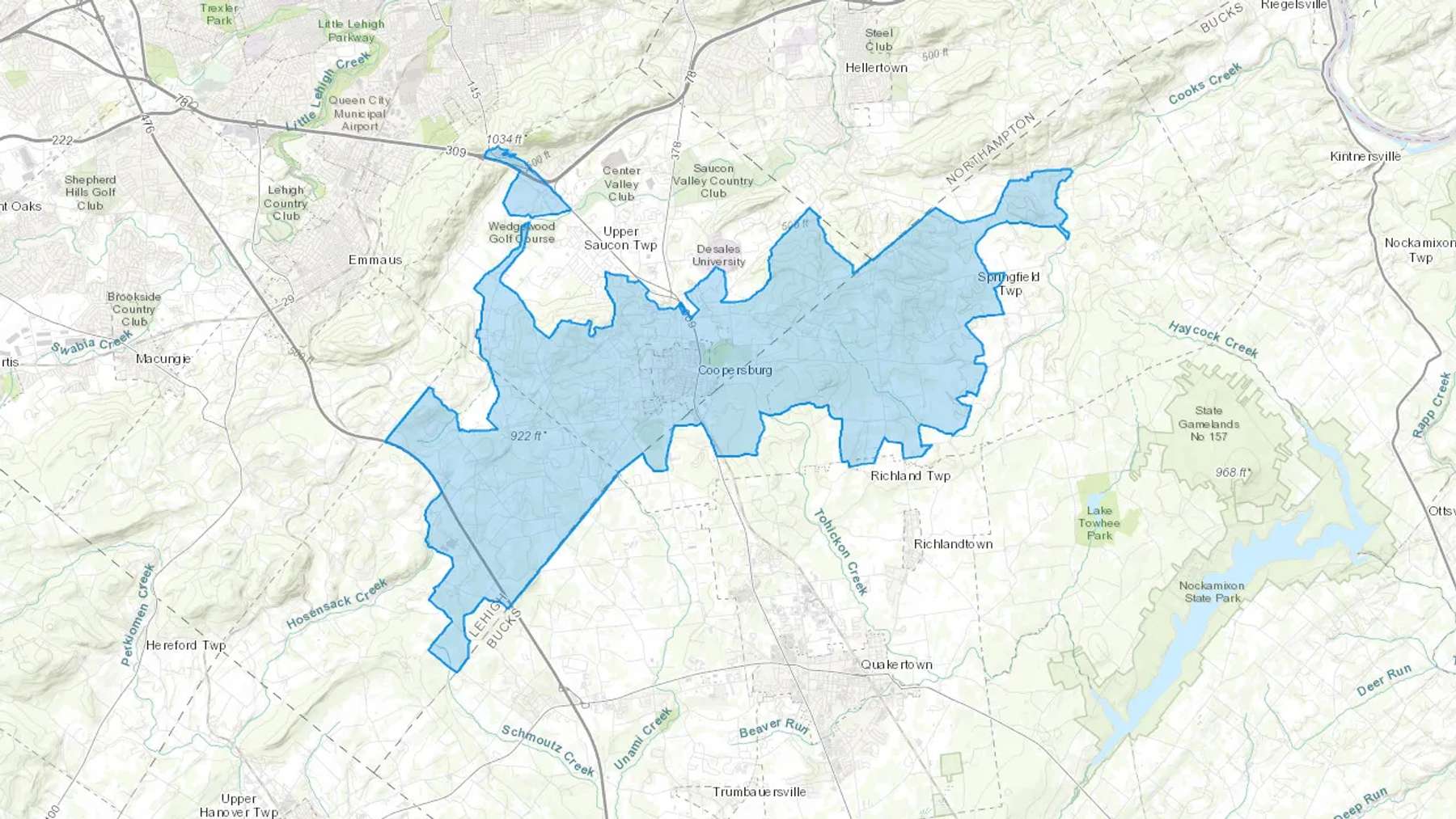 Limeport, PA Cash heating Oil delivery map Map of the COD Fuel Oil delivery service area for Limeport, PA