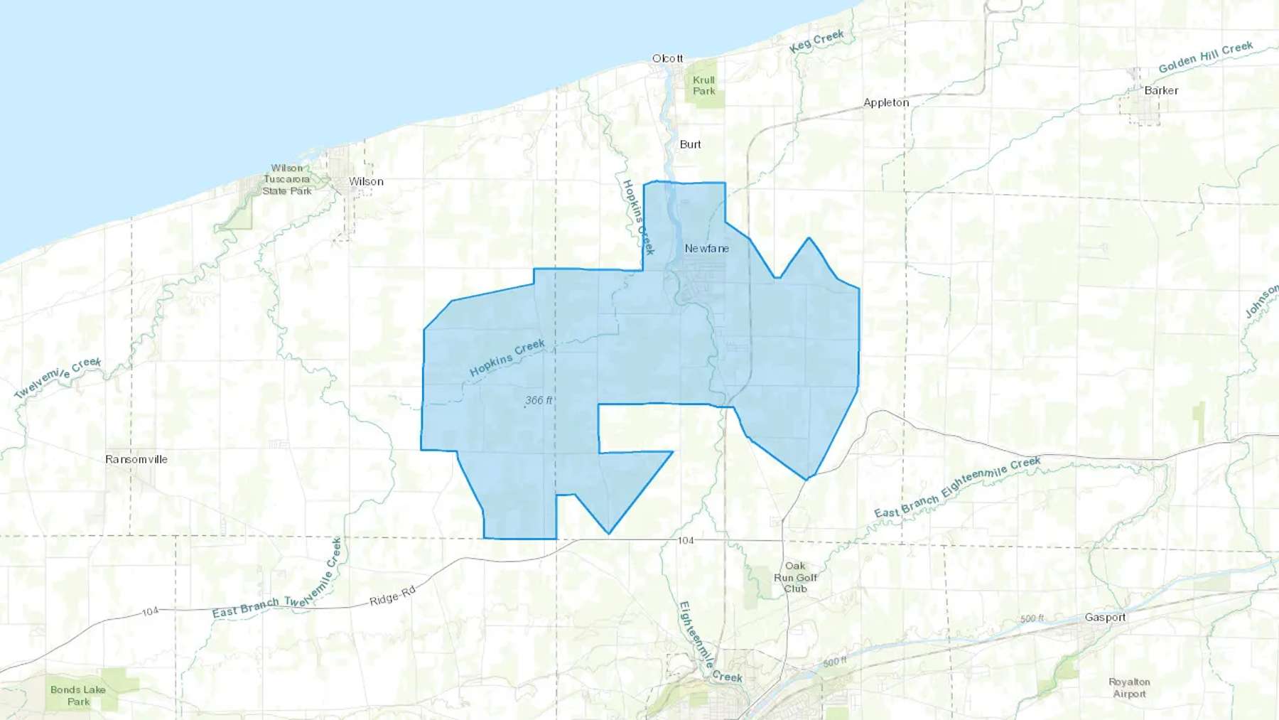 Newfane, NY Cash heating Oil delivery map Map of the COD Fuel Oil delivery service area for Newfane, NY