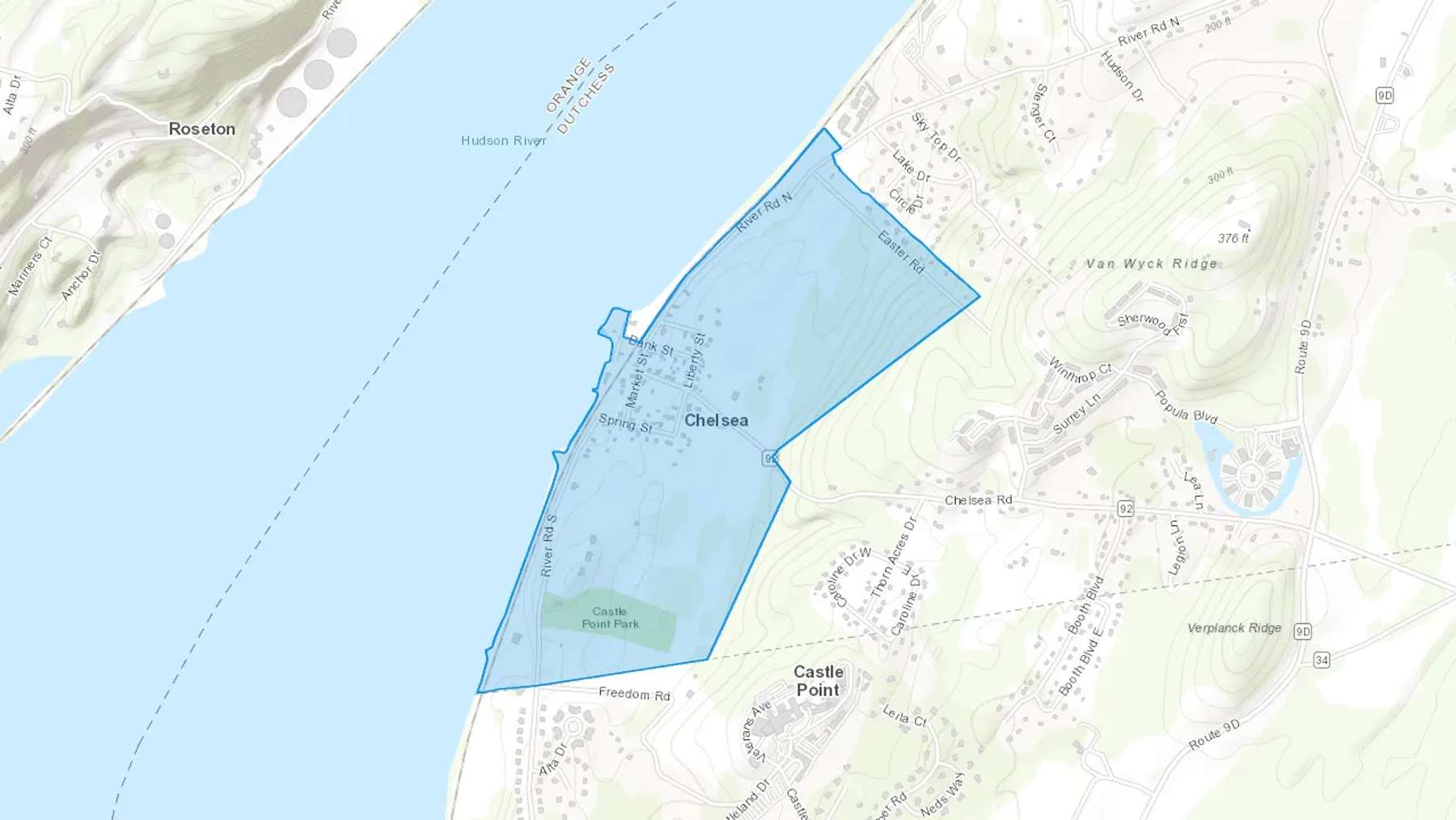 Chelsea, NY Cash heating Oil delivery map Map of the COD Fuel Oil delivery service area for Chelsea, NY