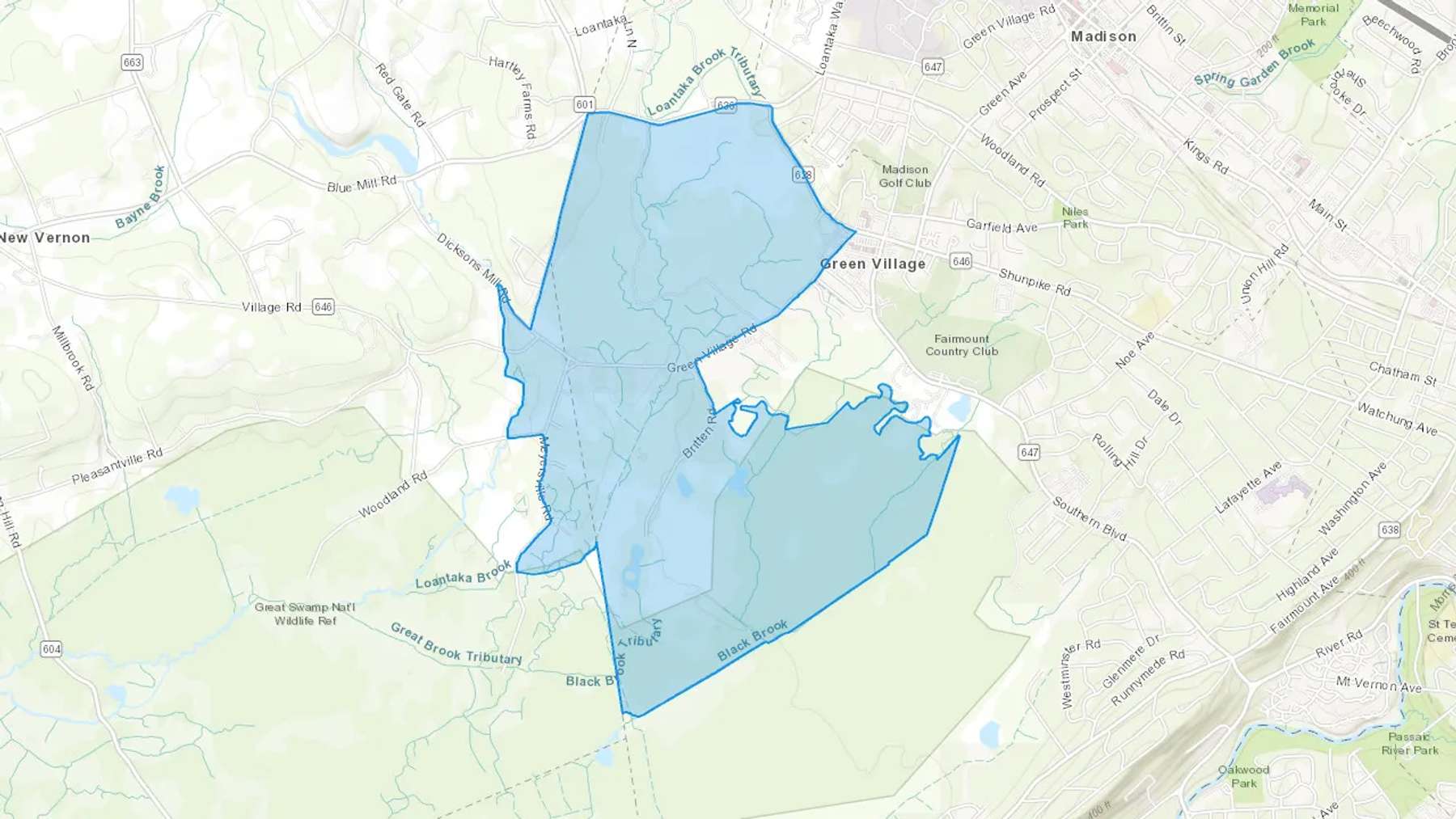 Green Village, NJ Cash heating Oil delivery map Map of the COD Fuel Oil delivery service area for Green Village, NJ