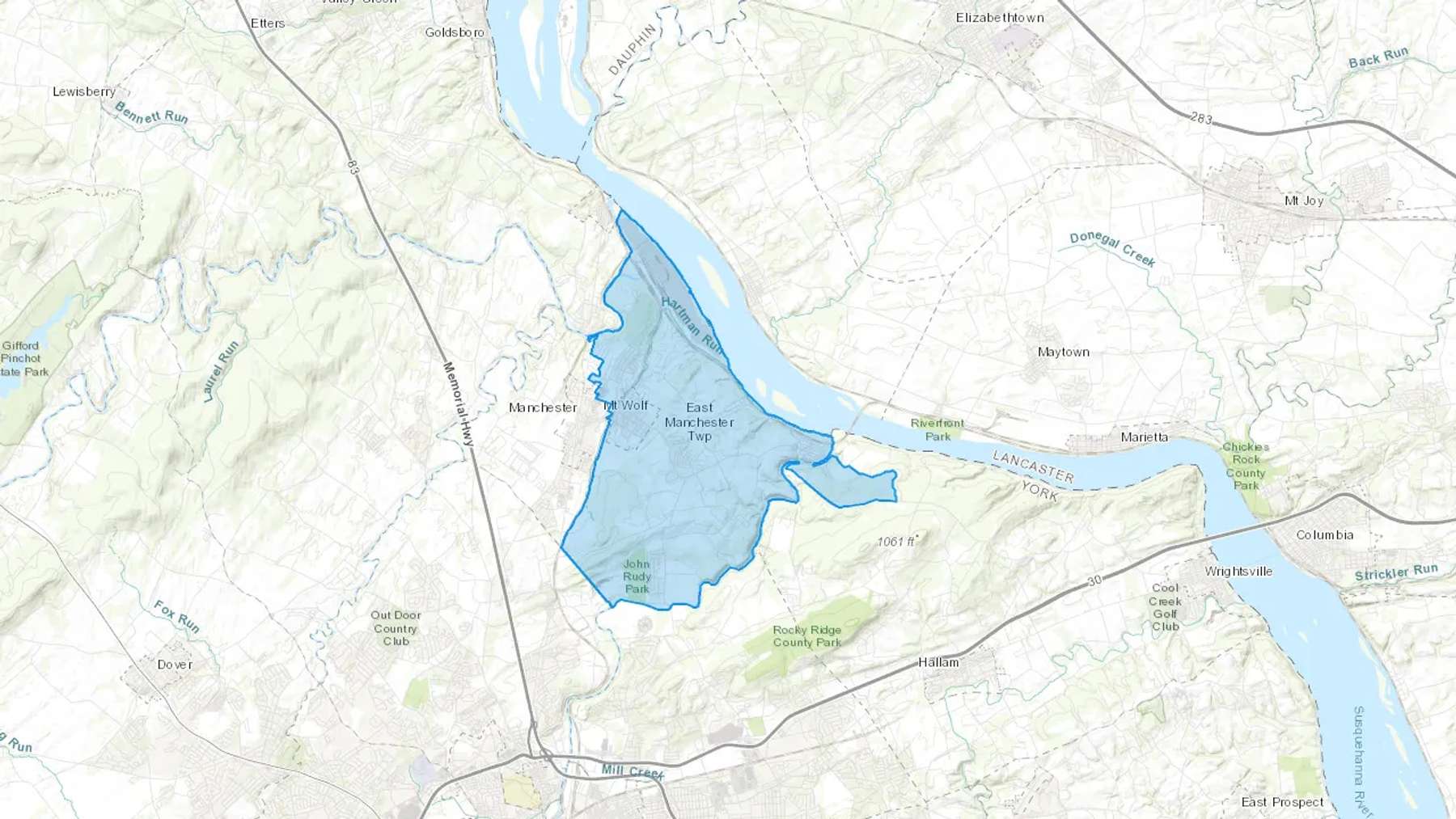 Mount Wolf, PA Cash heating Oil delivery map Map of the COD Fuel Oil delivery service area for Mount Wolf, PA