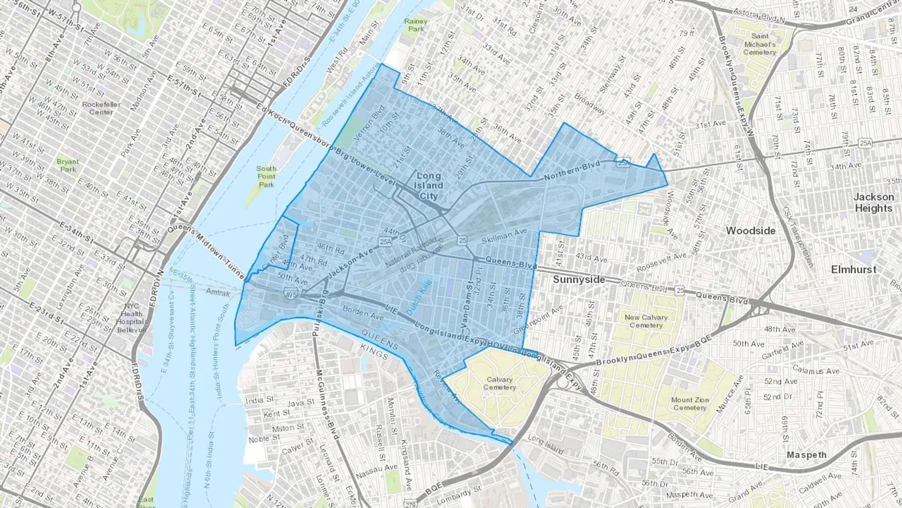 Long Island City, NY Cash heating Oil delivery map Map of the COD Fuel Oil delivery service area for Long Island City, NY