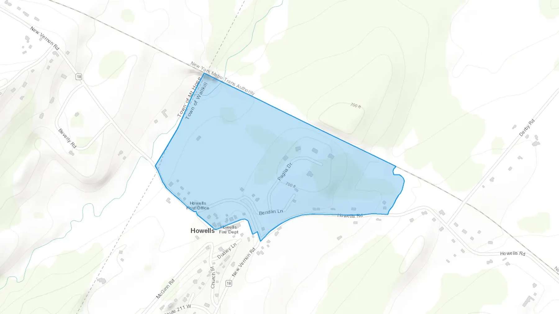 Howells, NY Cash heating Oil delivery map Map of the COD Fuel Oil delivery service area for Howells, NY