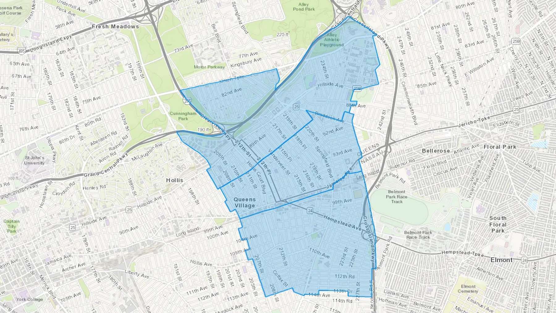 Queens Village, NY Cash heating Oil delivery map Map of the COD Fuel Oil delivery service area for Queens Village, NY