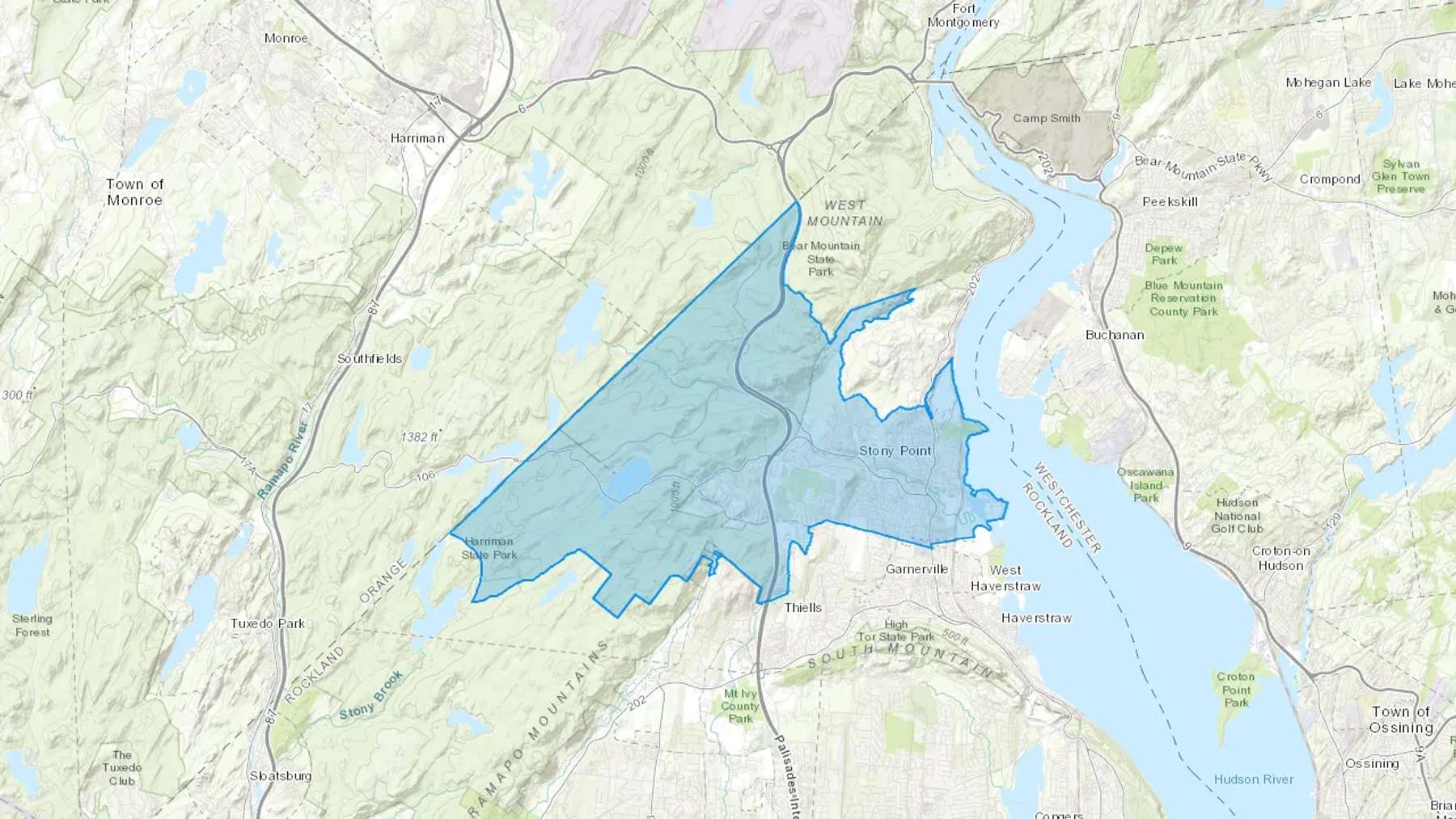 Stony Point, NY Cash heating Oil delivery map Map of the COD Fuel Oil delivery service area for Stony Point, NY