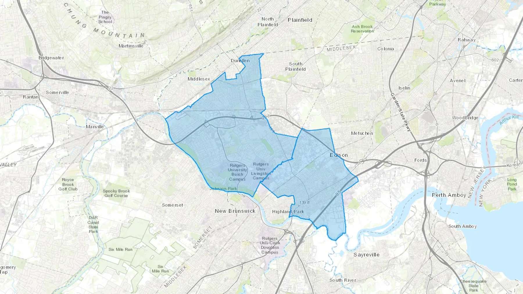 Piscataway, NJ Cash heating Oil delivery map Map of the COD Fuel Oil delivery service area for Piscataway, NJ