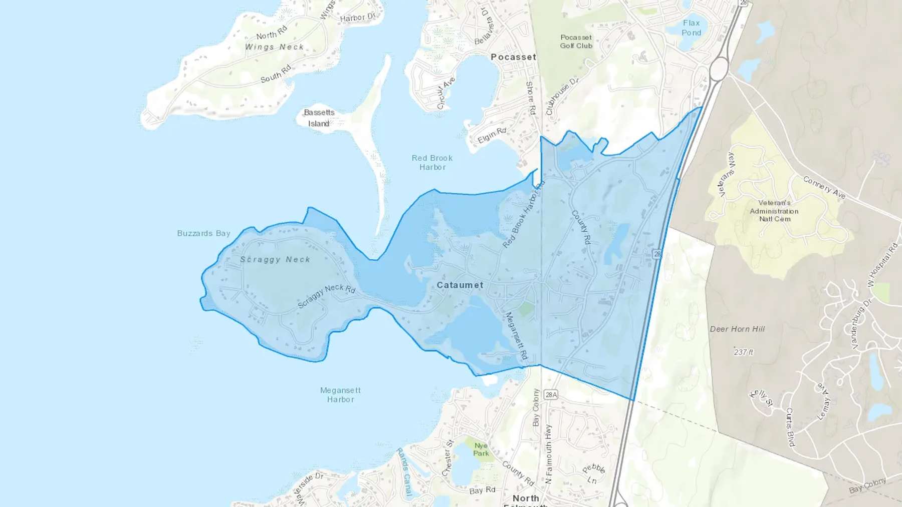 Cataumet, MA Cash heating Oil delivery map Map of the COD Fuel Oil delivery service area for Cataumet, MA