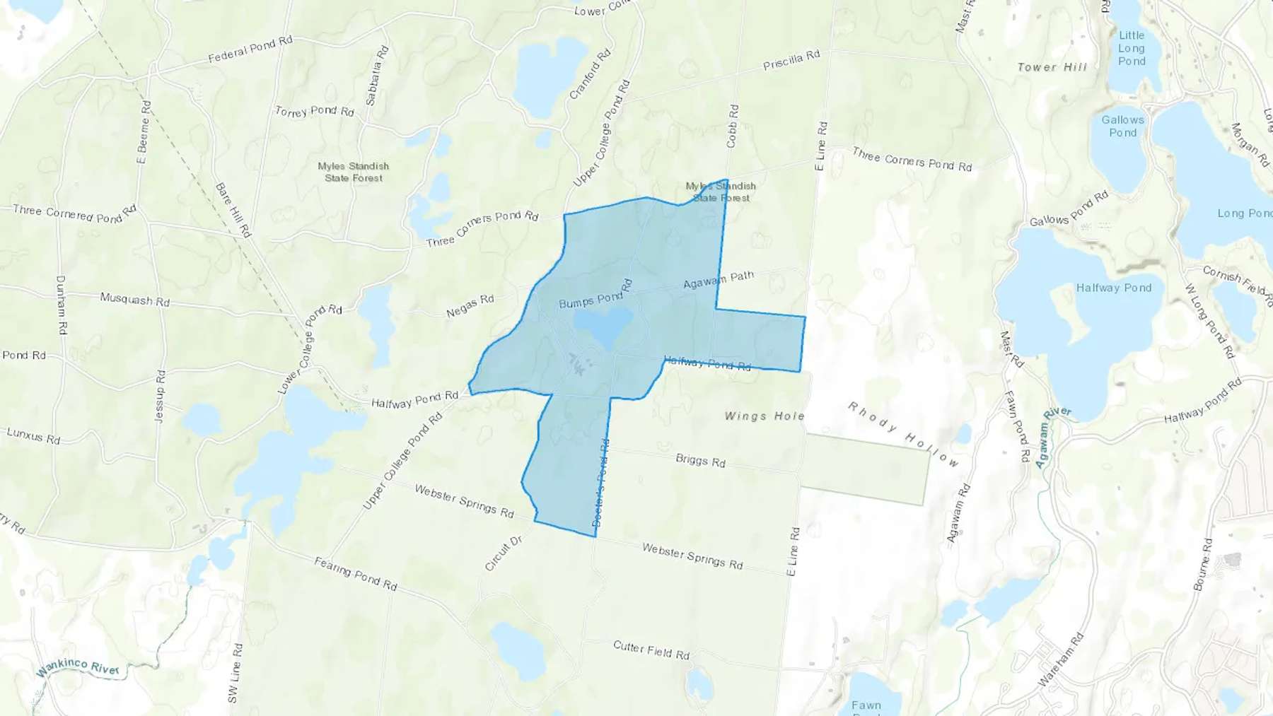 South Carver, MA Cash heating Oil delivery map Map of the COD Fuel Oil delivery service area for South Carver, MA