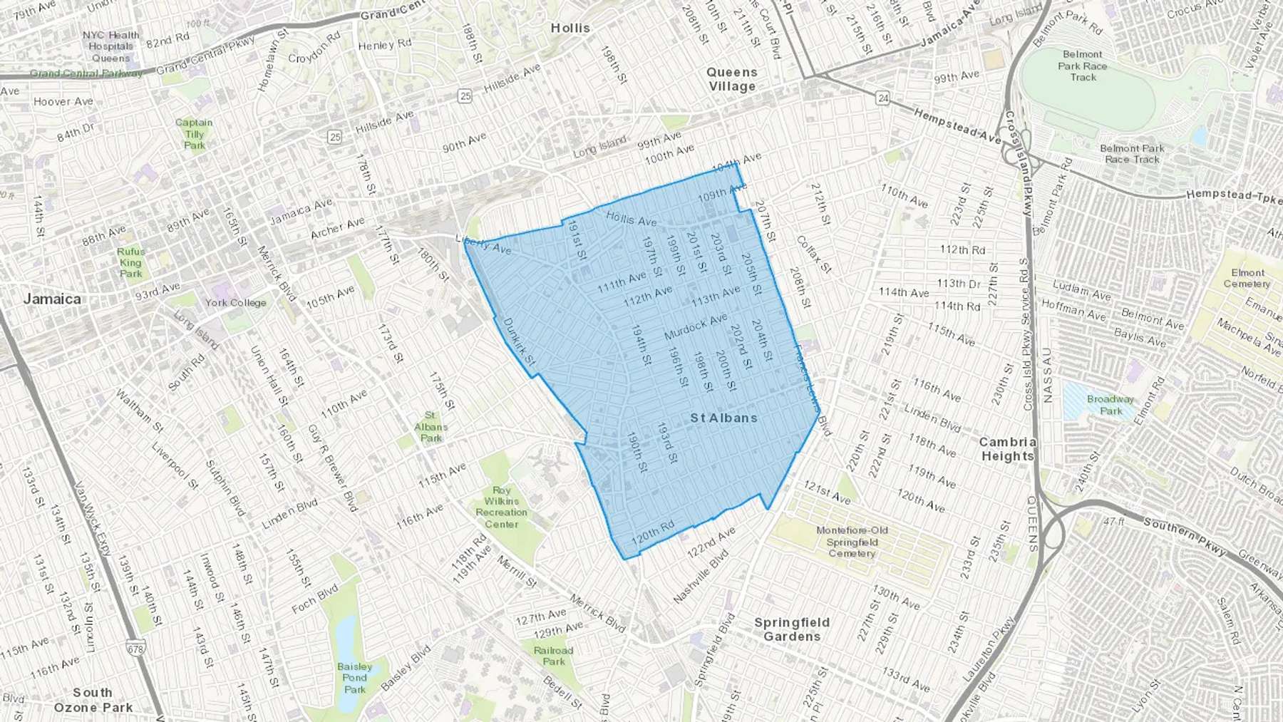 Saint Albans, NY Cash heating Oil delivery map Map of the COD Fuel Oil delivery service area for Saint Albans, NY