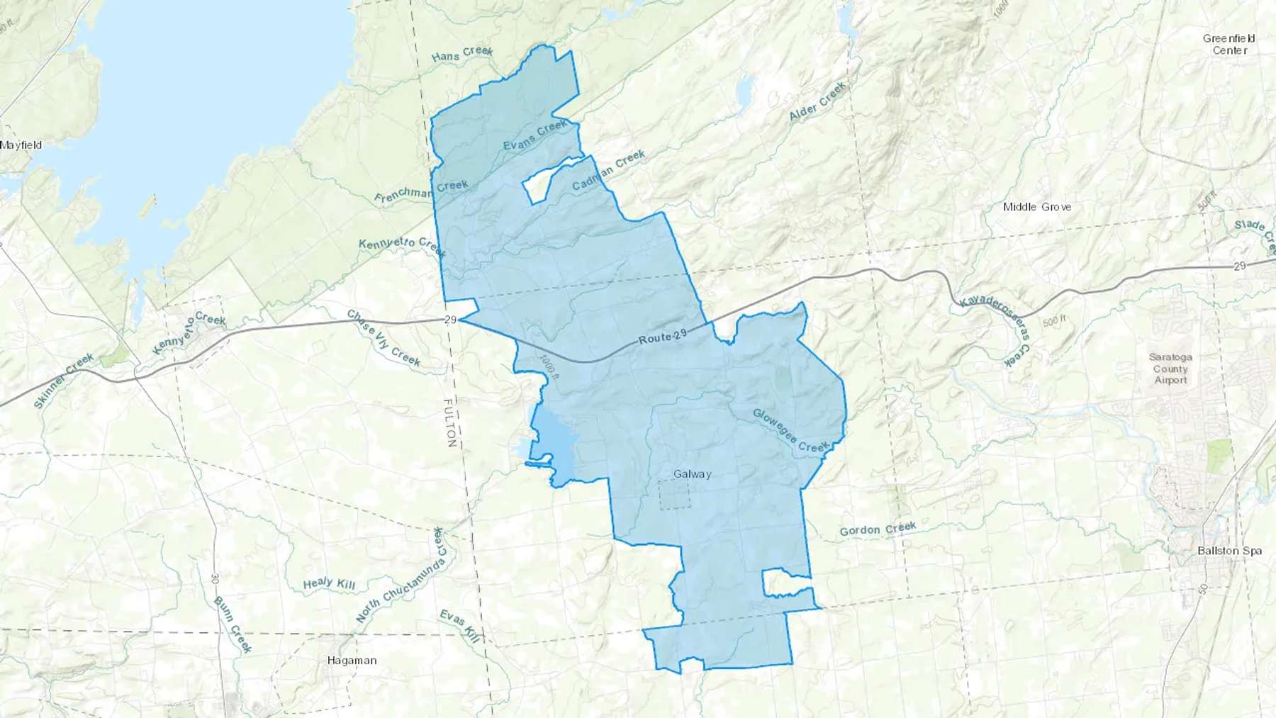 Galway, NY Cash heating Oil delivery map Map of the COD Fuel Oil delivery service area for Galway, NY