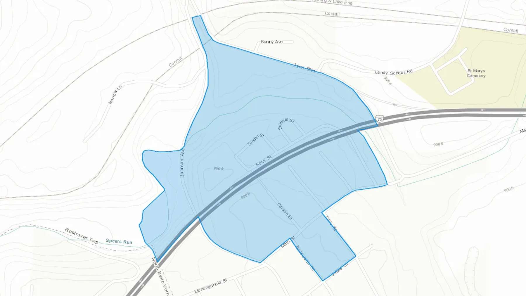 Pricedale, PA Cash heating Oil delivery map Map of the COD Fuel Oil delivery service area for Pricedale, PA