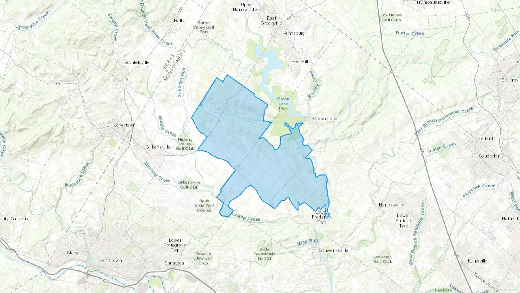 Perkiomenville, PA Cash heating Oil delivery map Map of the COD Fuel Oil delivery service area for Perkiomenville, PA