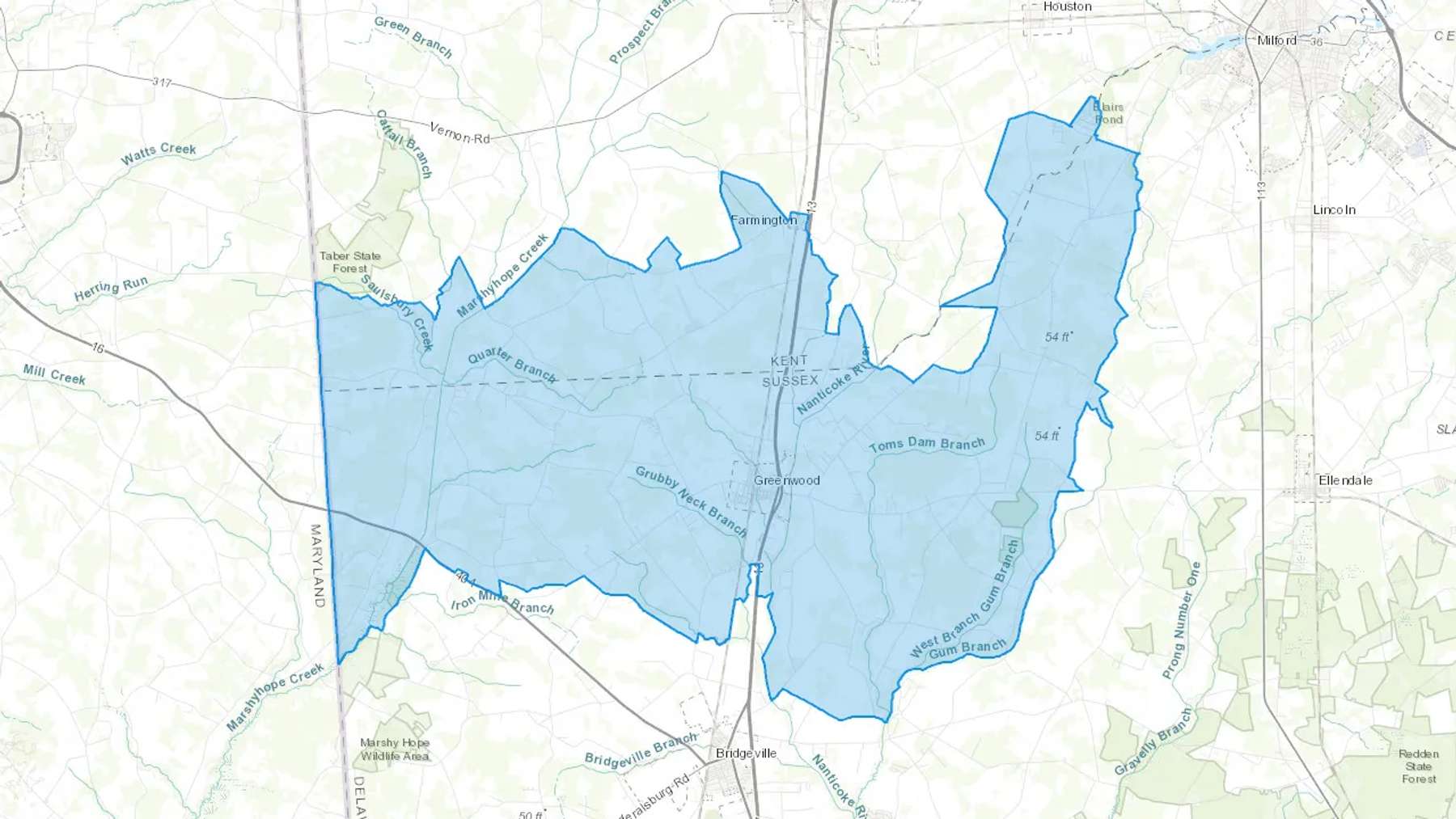 Greenwood, DE Cash heating Oil delivery map Map of the COD Fuel Oil delivery service area for Greenwood, DE