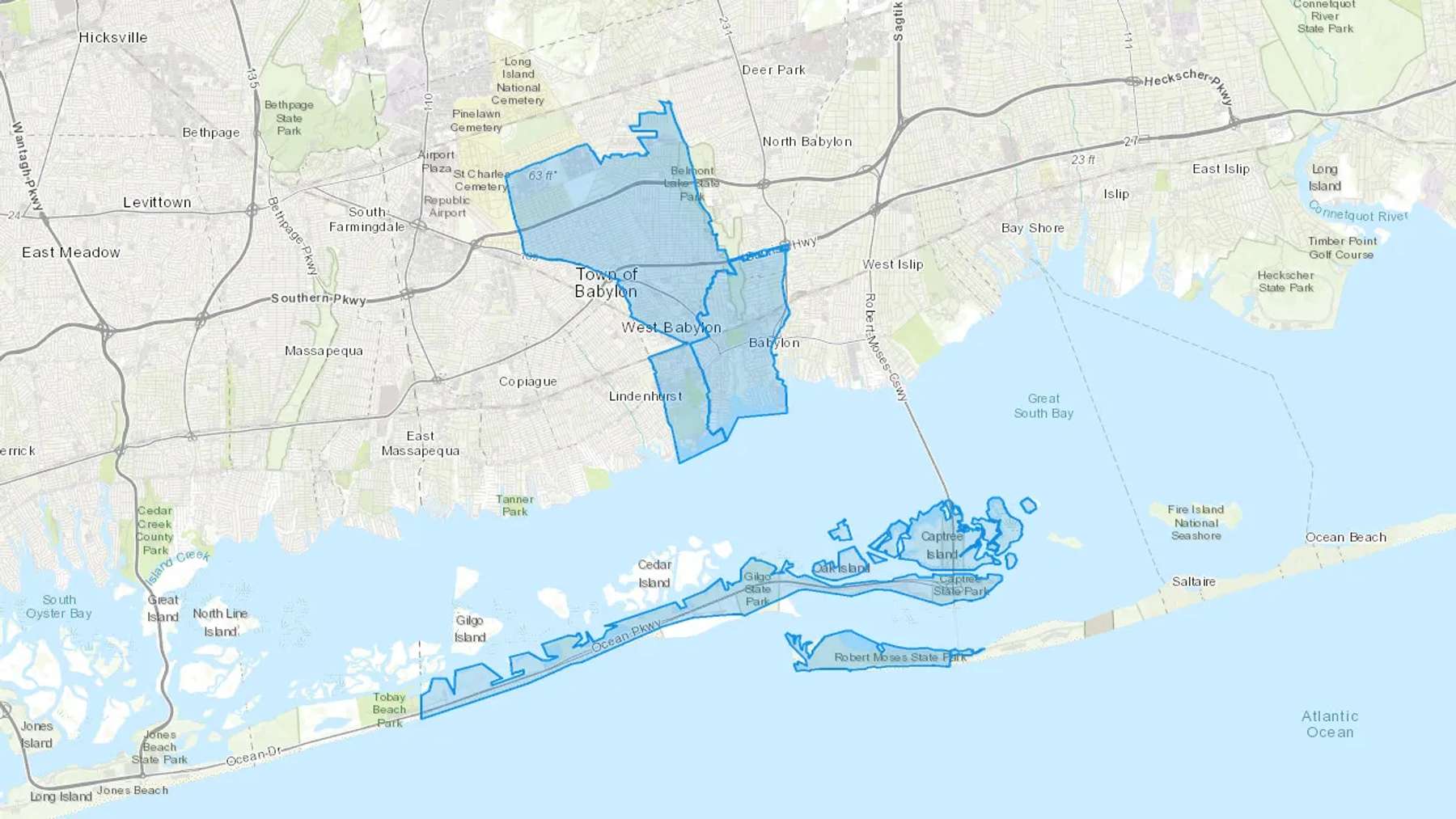 West Babylon, NY Cash heating Oil delivery map Map of the COD Fuel Oil delivery service area for West Babylon, NY