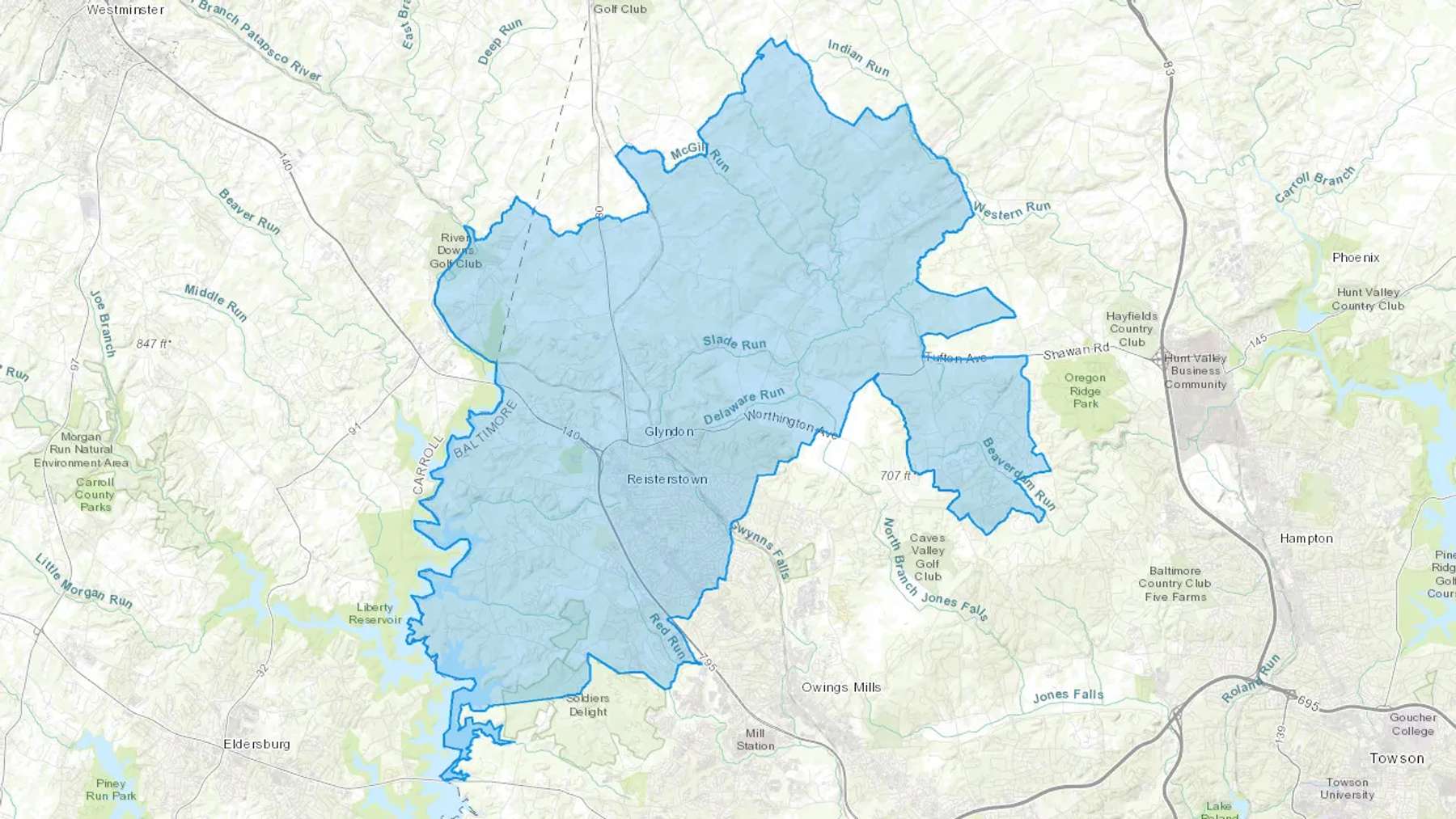 Boring, MD Cash heating Oil delivery map Map of the COD Fuel Oil delivery service area for Boring, MD