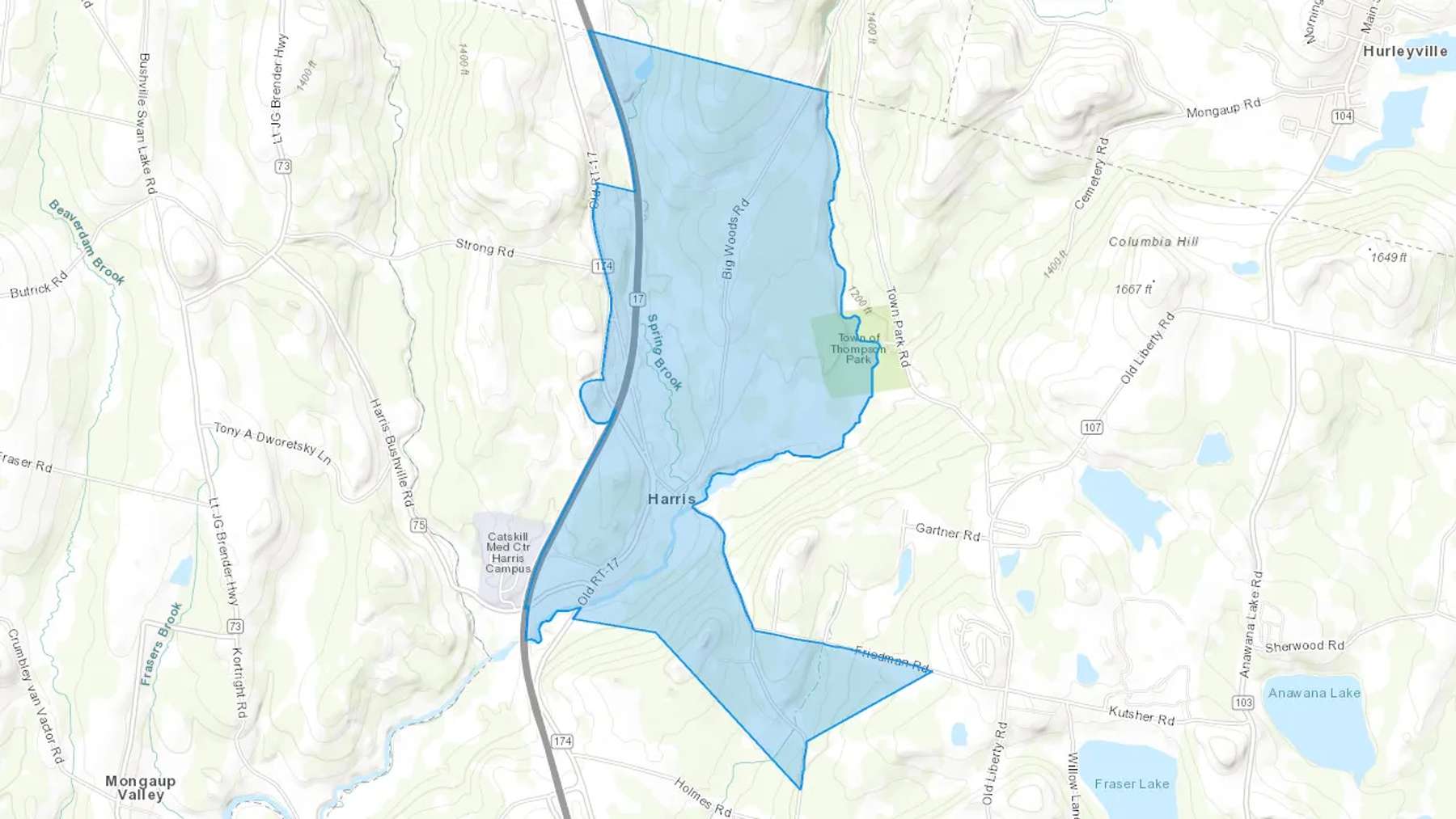 Harris, NY Cash heating Oil delivery map Map of the COD Fuel Oil delivery service area for Harris, NY