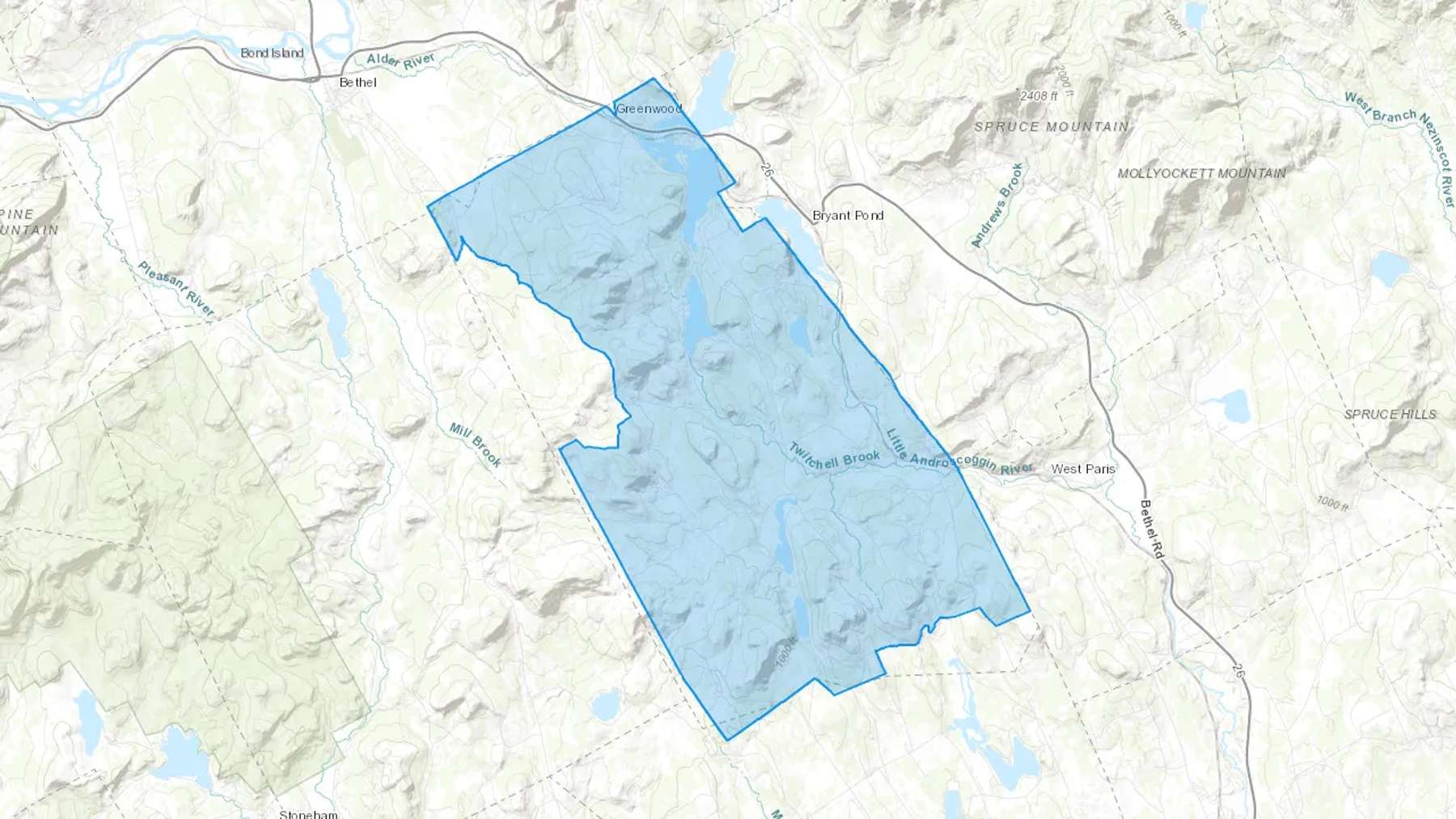 Greenwood, ME Cash heating Oil delivery map Map of the COD Fuel Oil delivery service area for Greenwood, ME