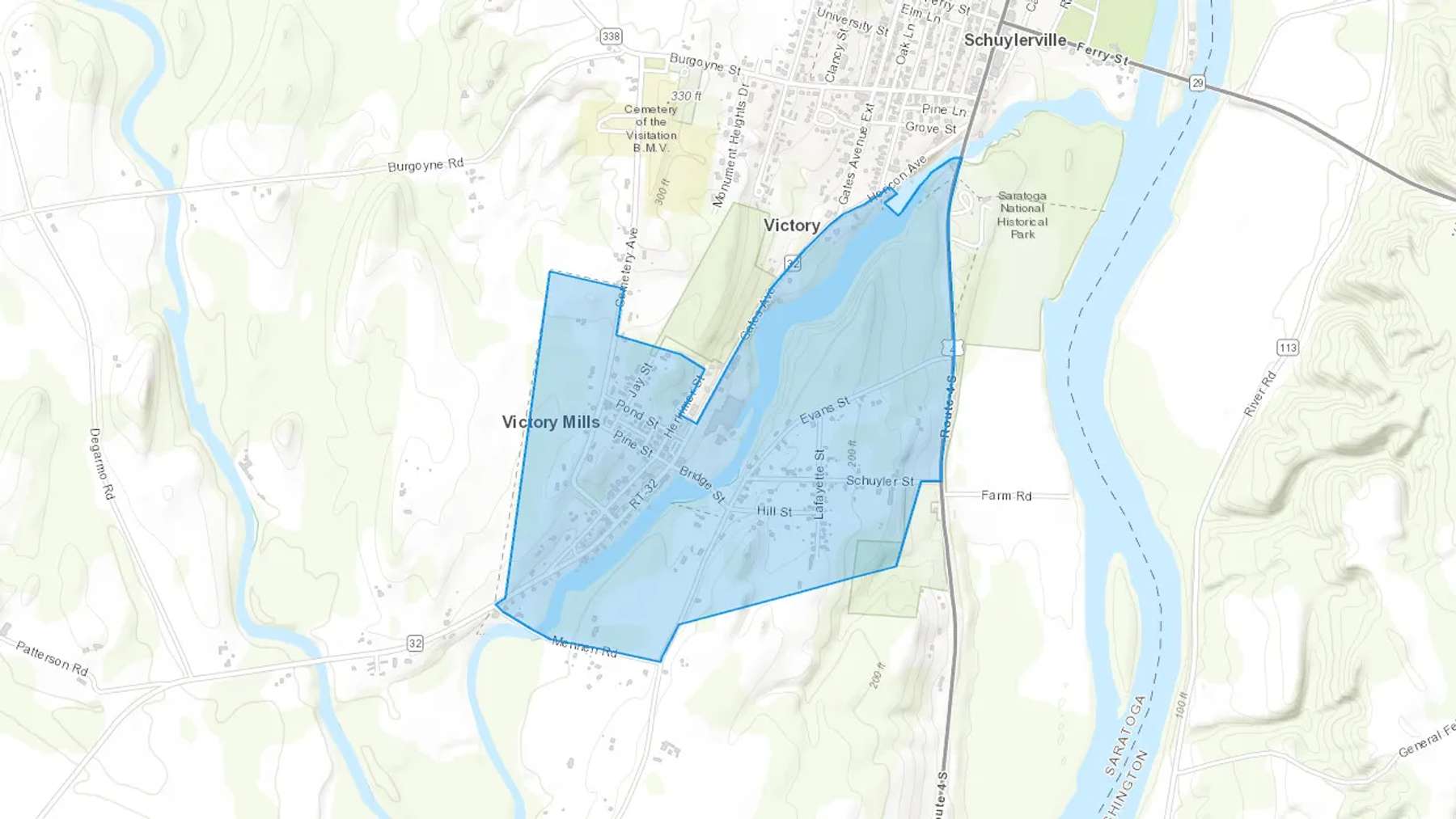 Victory Mills, NY Cash heating Oil delivery map Map of the COD Fuel Oil delivery service area for Victory Mills, NY